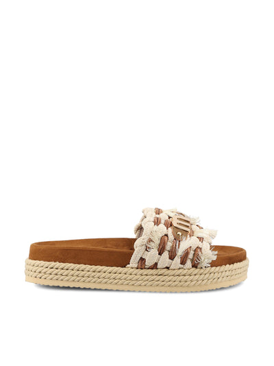 Sandali realizzati in corda. SW451008K BEI MOU 