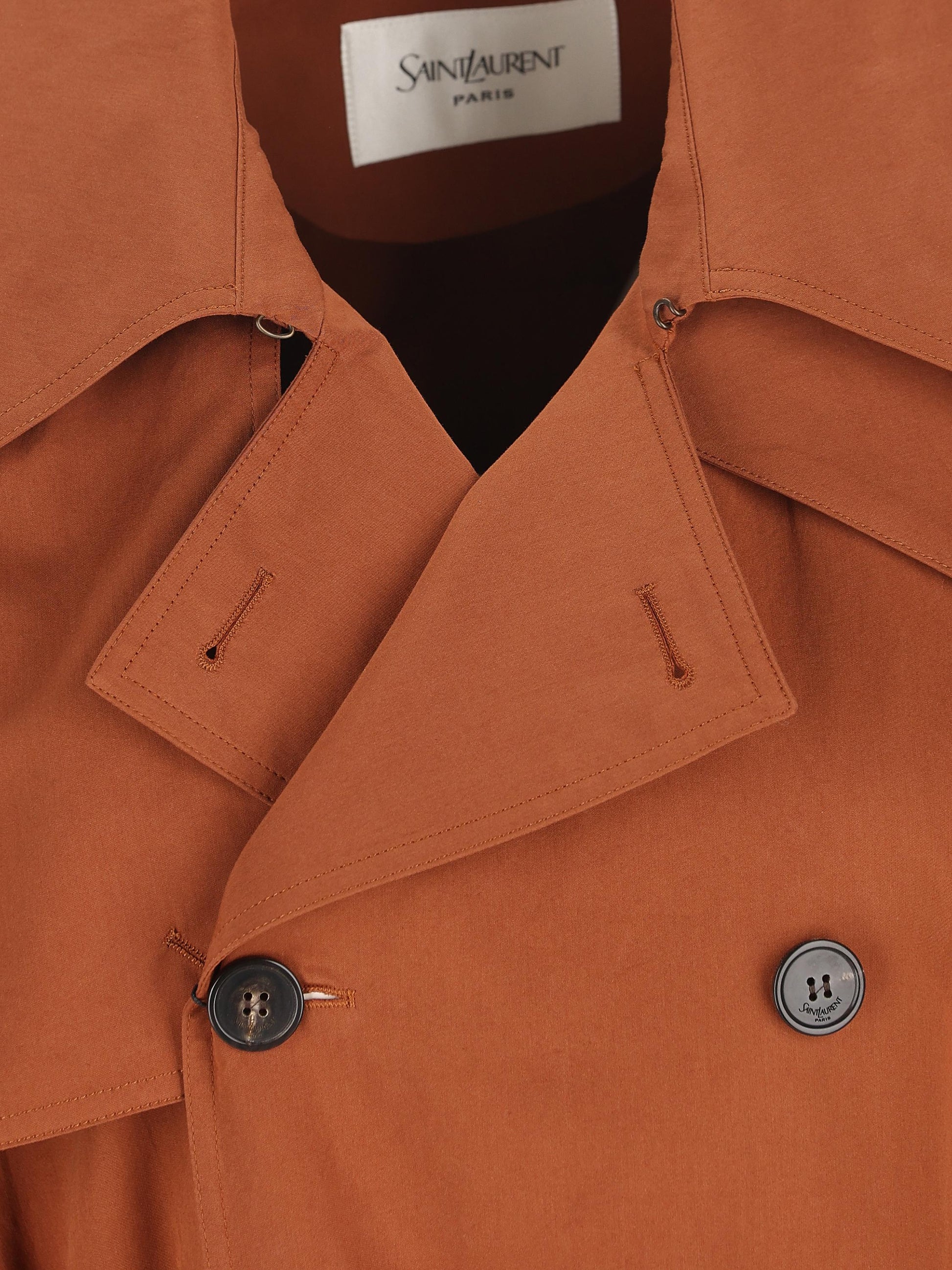 Trench realizzato in cotone e seta. 851259 Y6J952089 SAINT LAURENT 