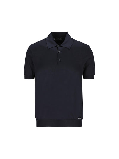 Polo realizzata in seta riciclata. UMB925 16AIF0008 PRADA 