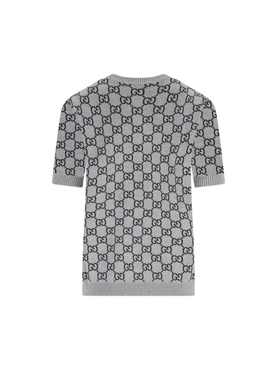 Maglia reversibile in lana jacquard GG 798159 XKD8T1045 GUCCI 