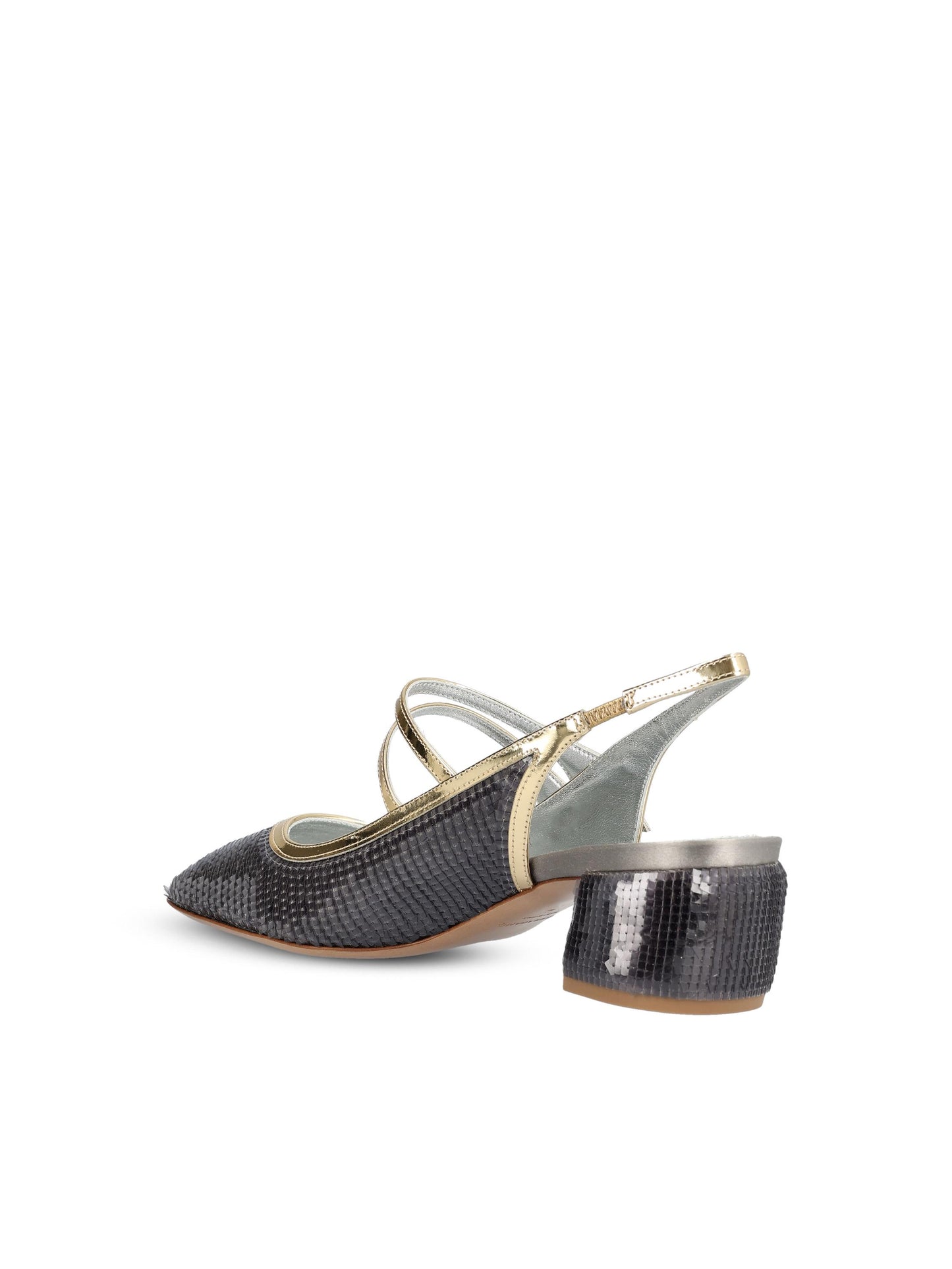 Slingback realizzate in tessuto e pailette 01K856 787876001 SALVATORE FERRAGAMO 