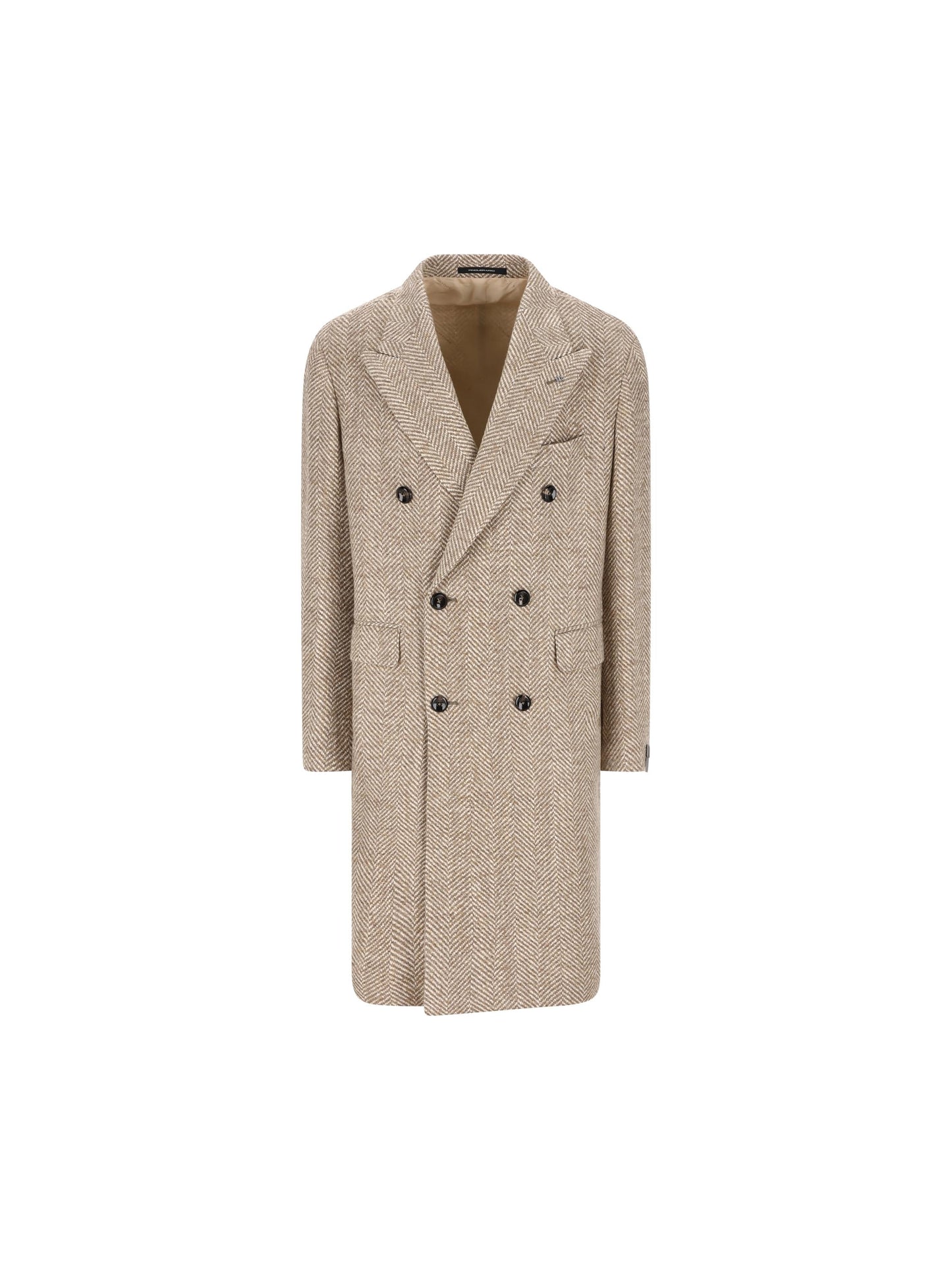 Cappotto doppiopetto in lana vergine spigata CLD10B 340218ET948727 TAGLIATORE 