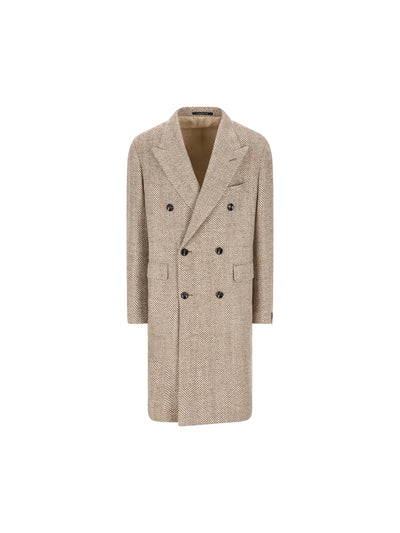 Cappotto doppiopetto in lana vergine spigata CLD10B 340218ET948727 TAGLIATORE 