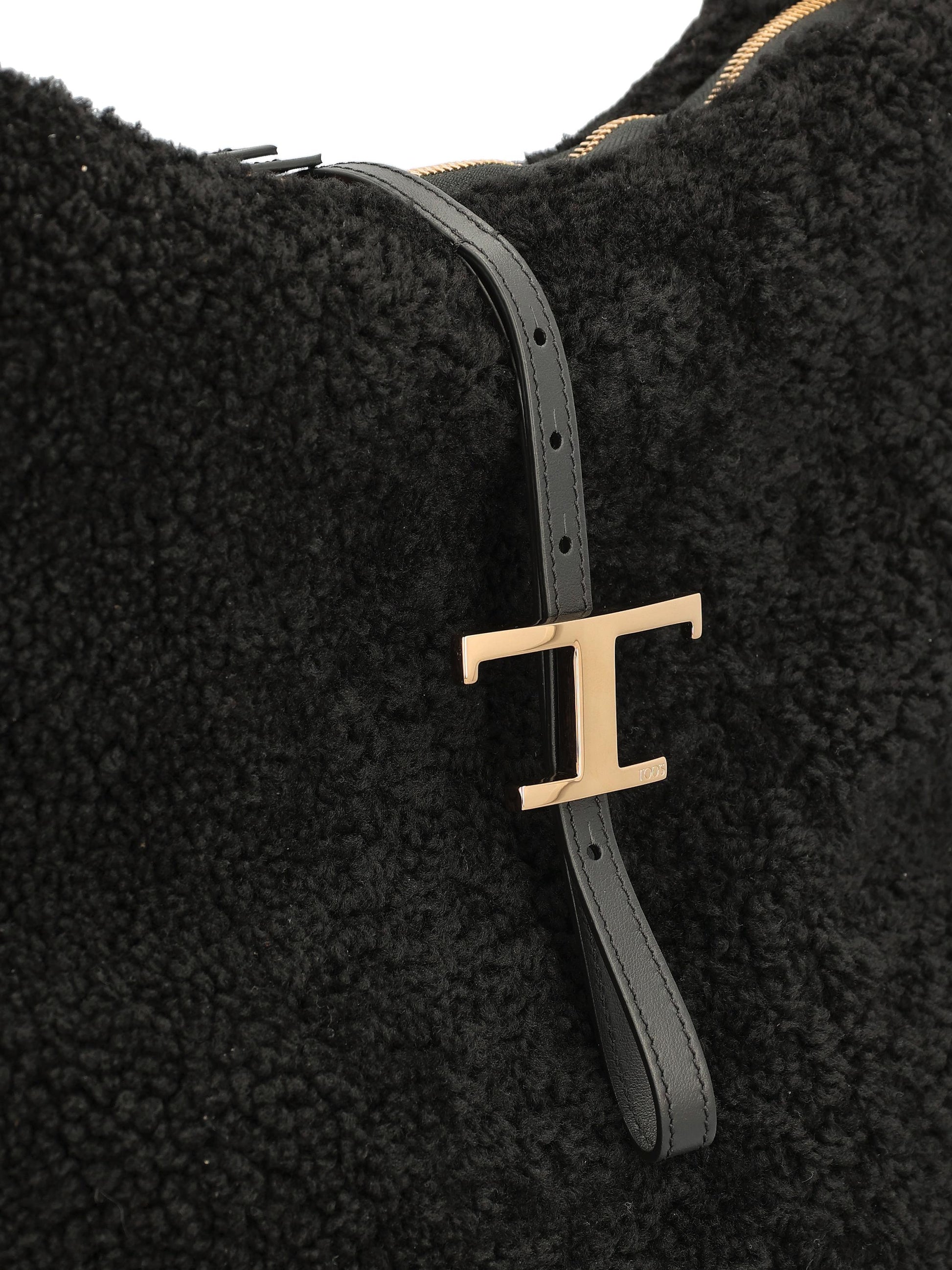 Borsa a spalla T Timeless in shearling media XBWTSEW03MLUTC B999 TOD'S 