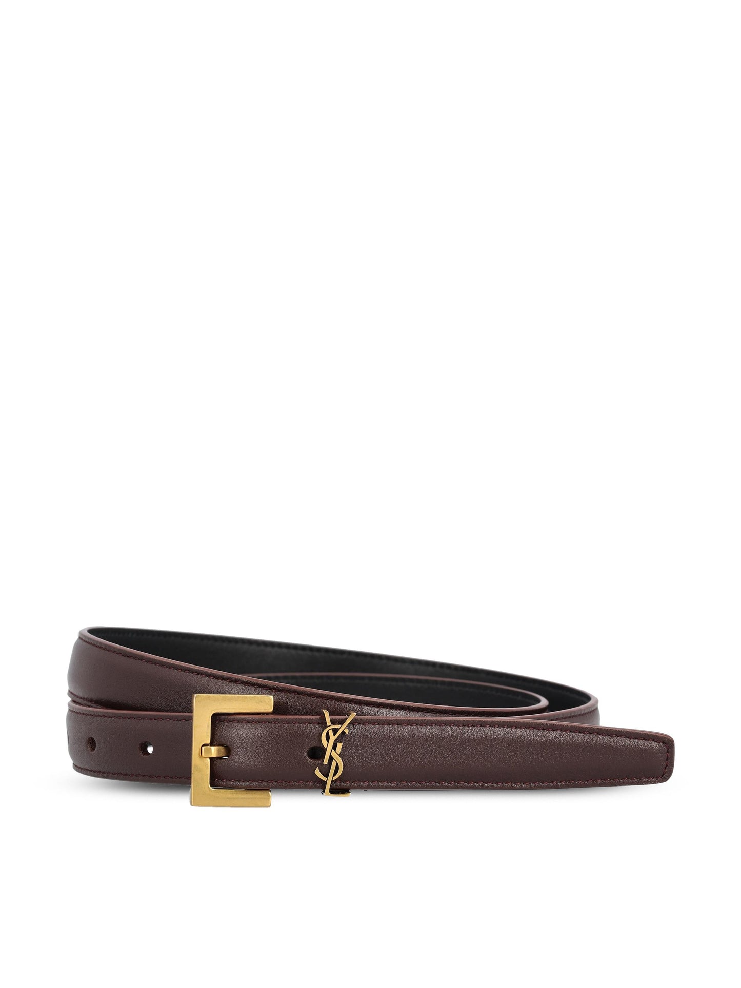 Cintura Sottile Cassandre in Pelle Box 554465 BOO0W6892 SAINT LAURENT 