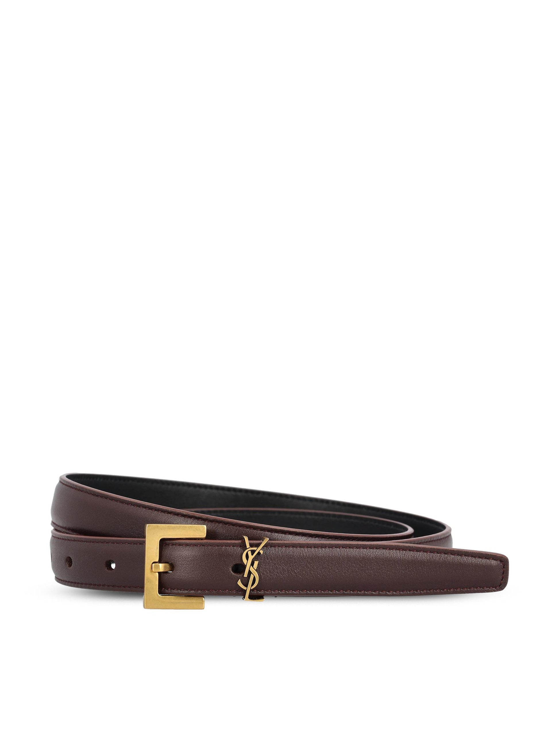 Cintura Sottile Cassandre in Pelle Box 554465 BOO0W6892 SAINT LAURENT 