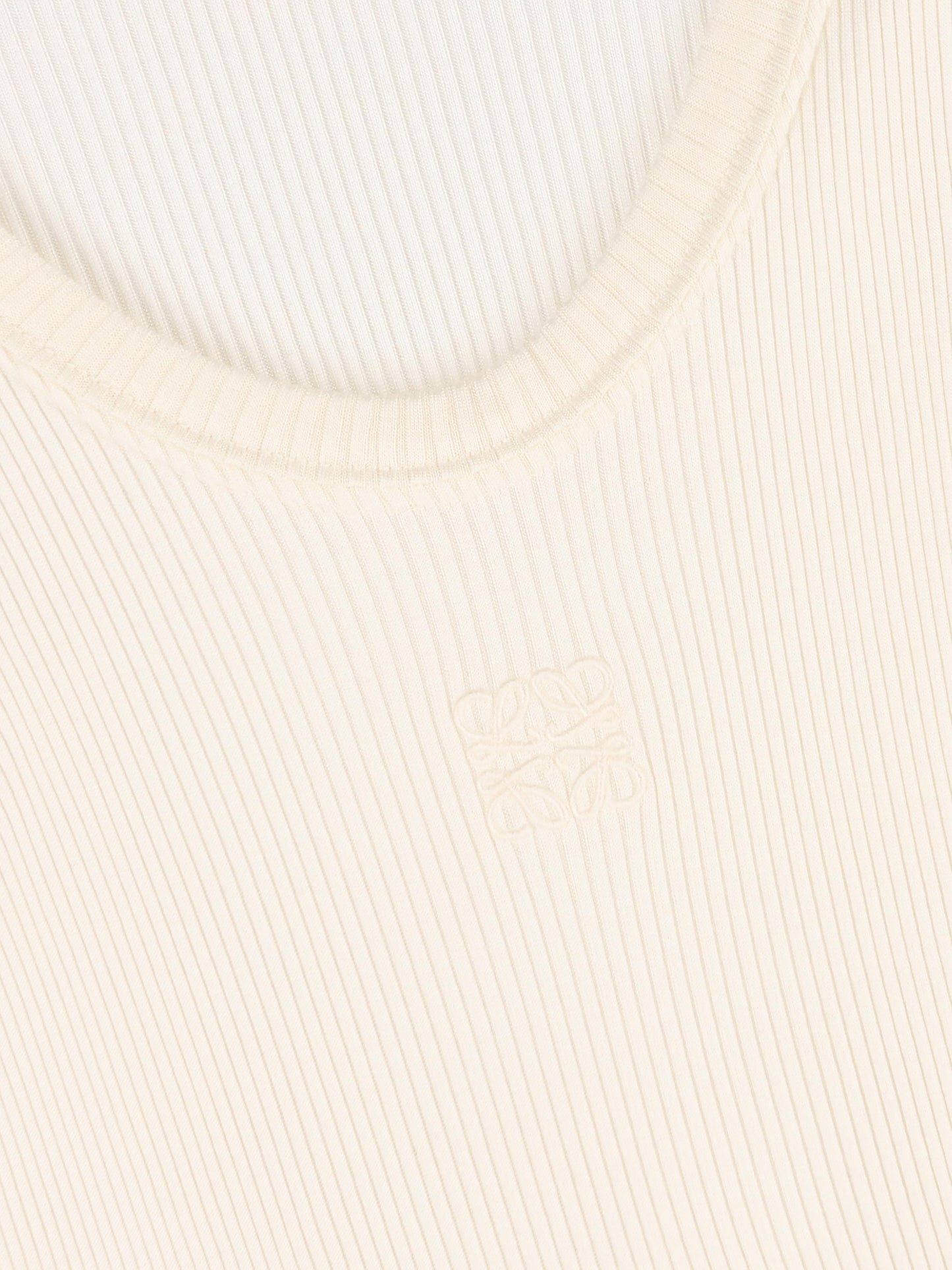 Top in seta a costine leggere con ricamo Anagram S540Y23X46 1950 LOEWE 