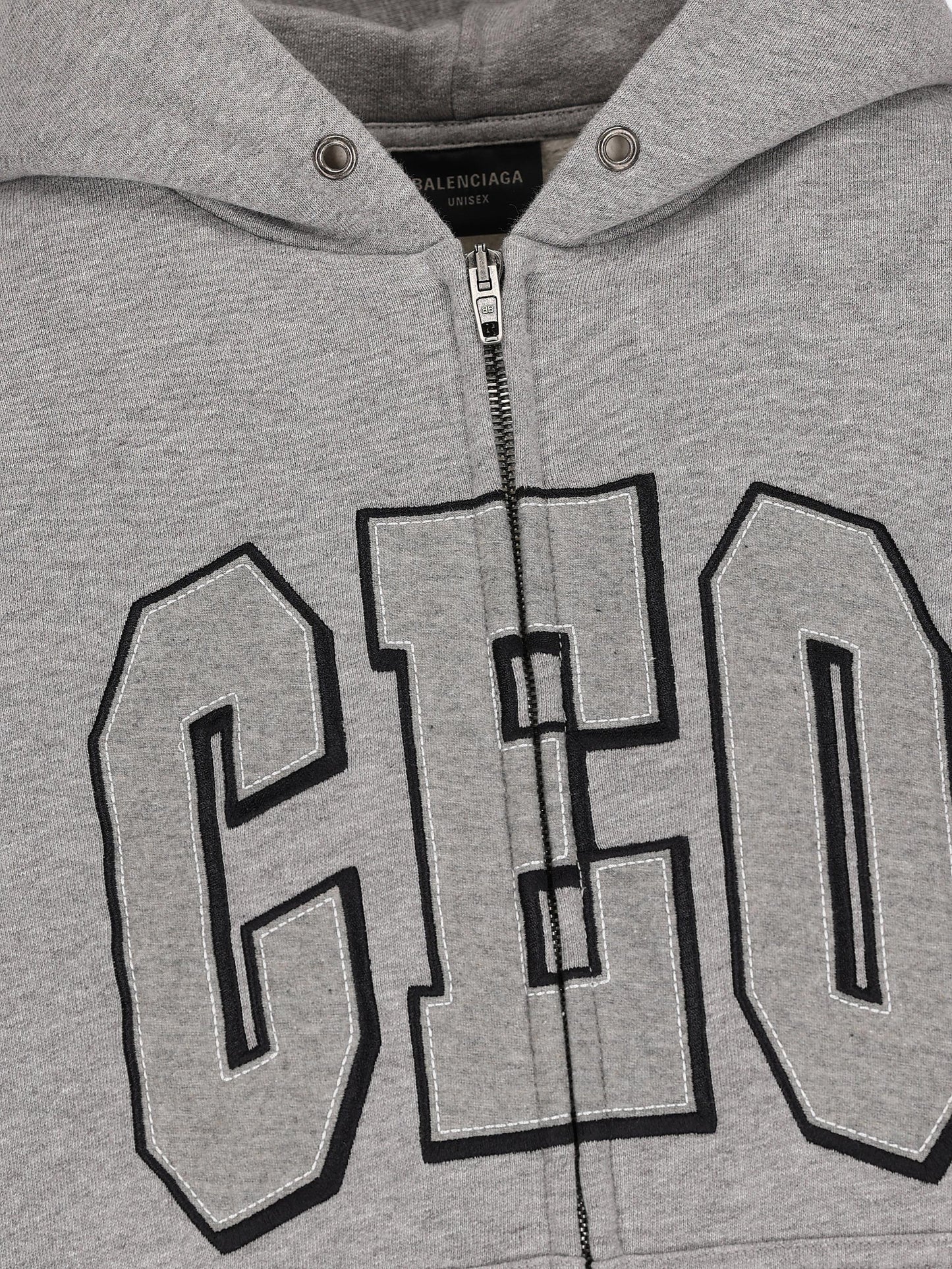 Felpa Boxy CEO Team Logo in grigio mélange. 833399 TSVP21300 BALENCIAGA 