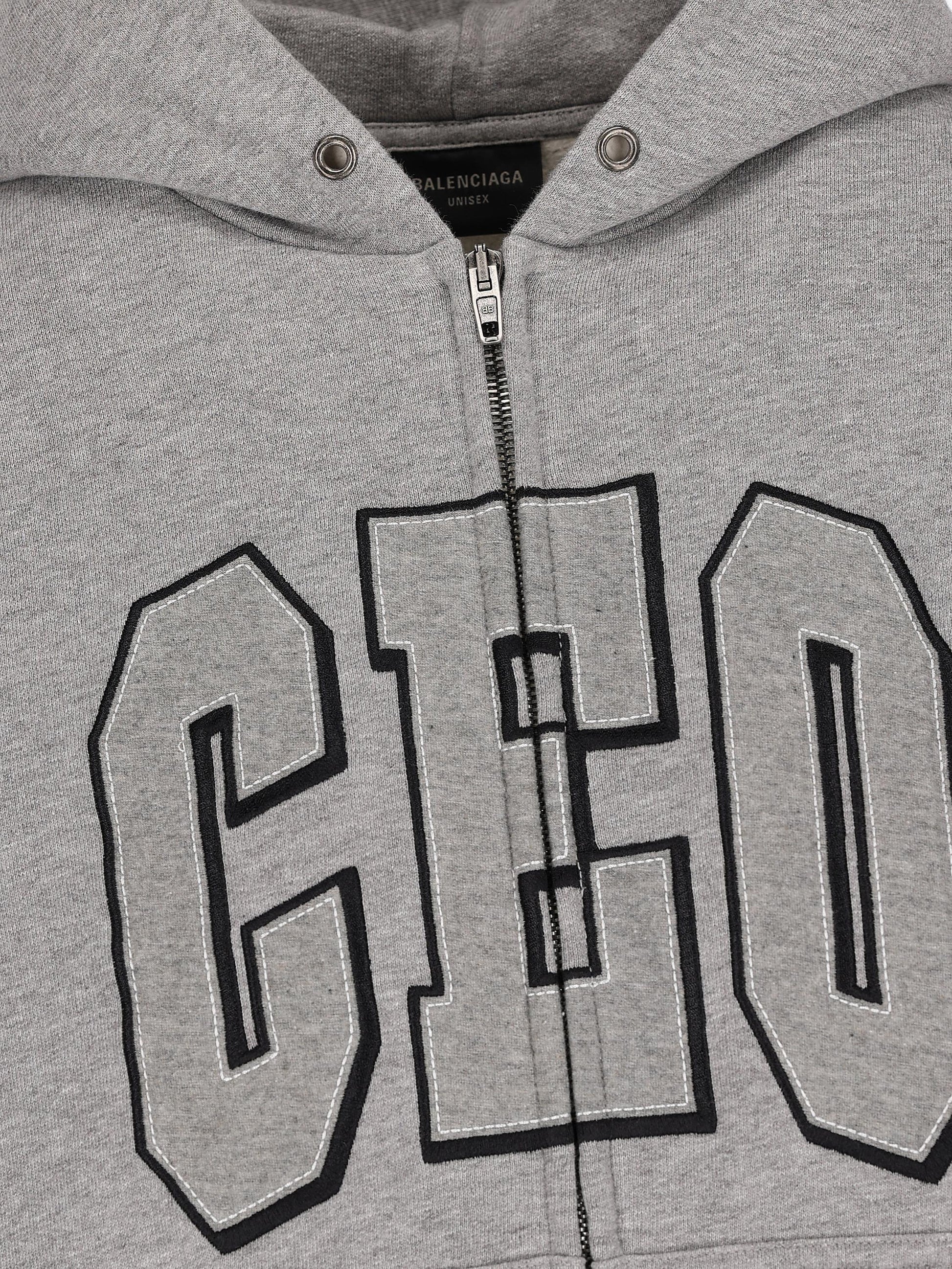 Felpa Boxy CEO Team Logo in grigio mélange. 833399 TSVP21300 BALENCIAGA 