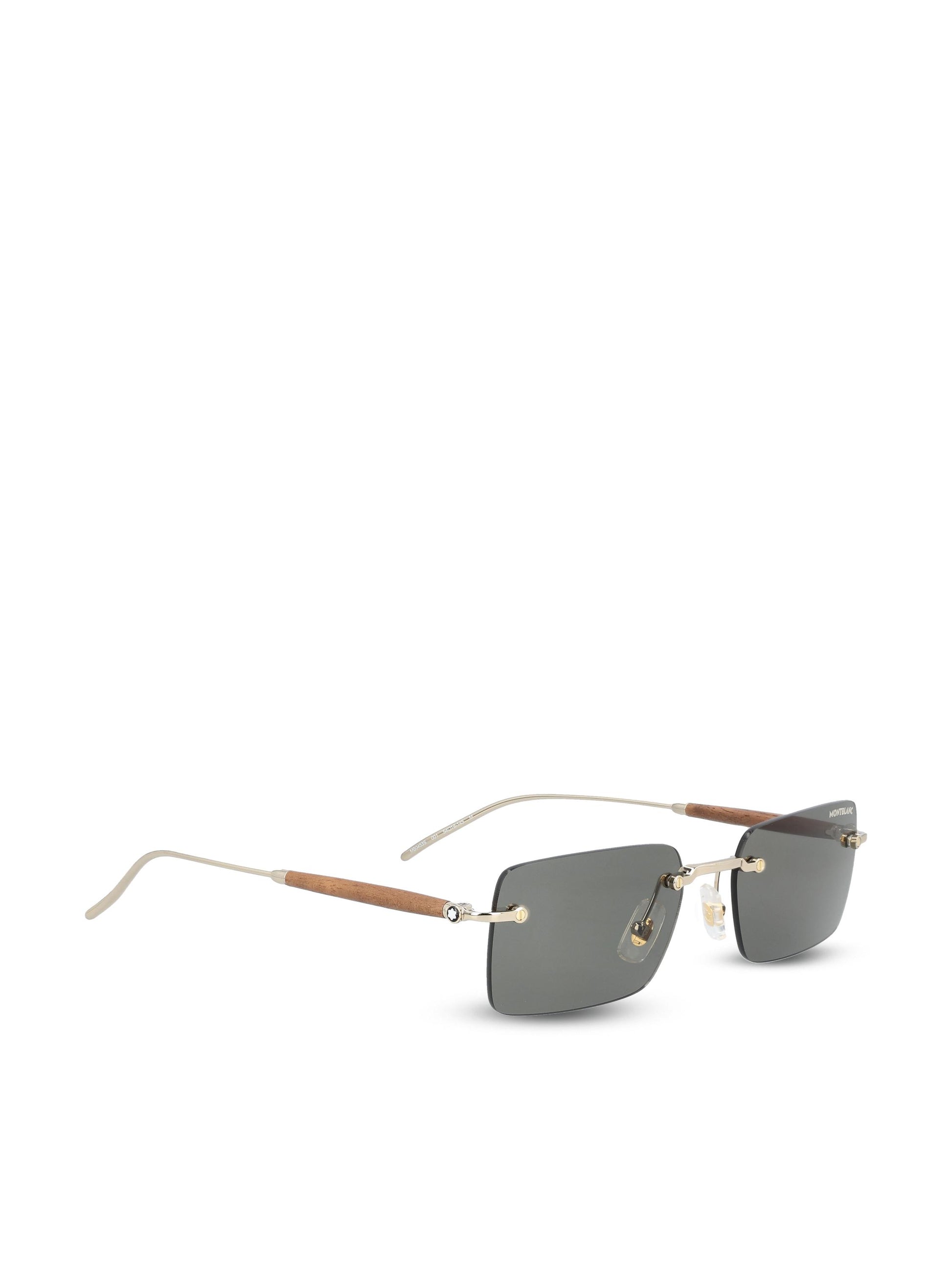 Occhiali da sole realizzati in metallo. MB0453S GOLD-GOLD-GREY MONTBLANC 
