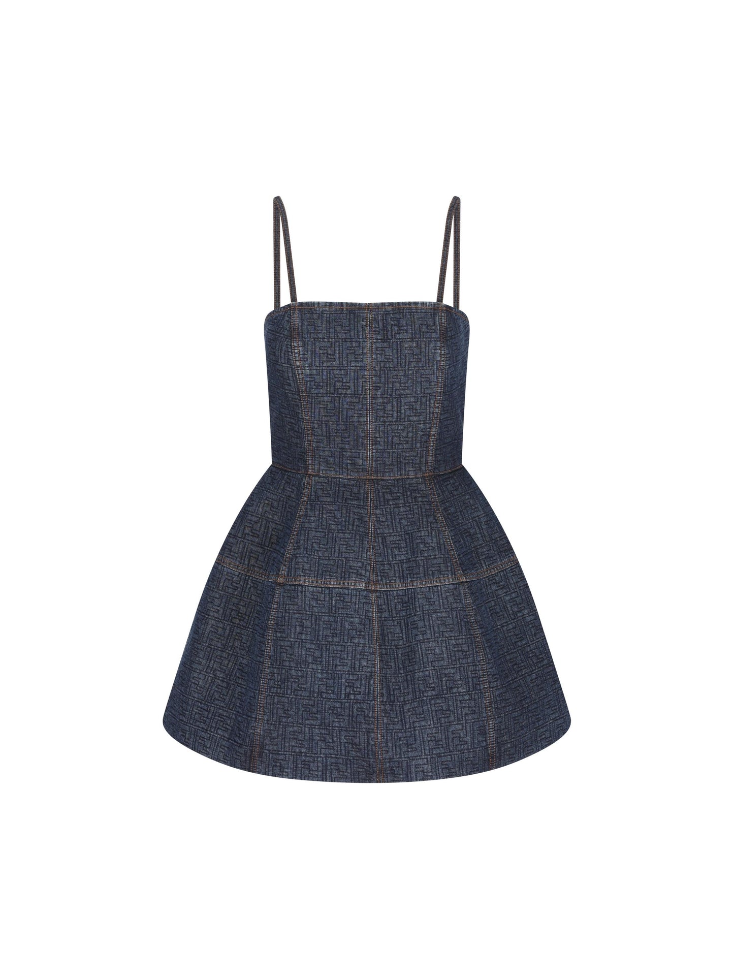 Abito corto bustier realizzato in cotone. FLD568 AW82F1UKI FENDI 