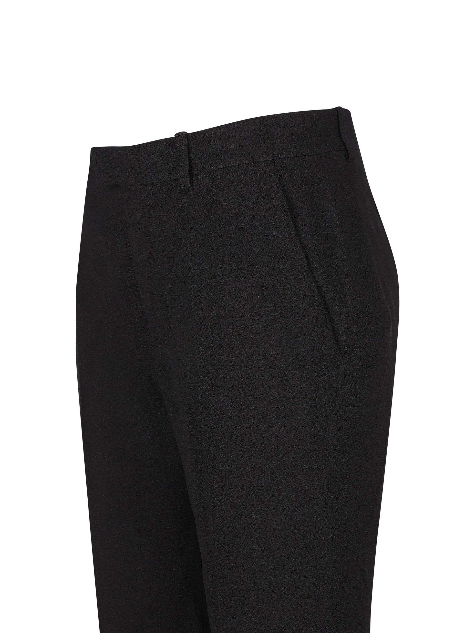 Pantaloni Flared in viscosa fluida nera 843495 TSO171000 BALENCIAGA 
