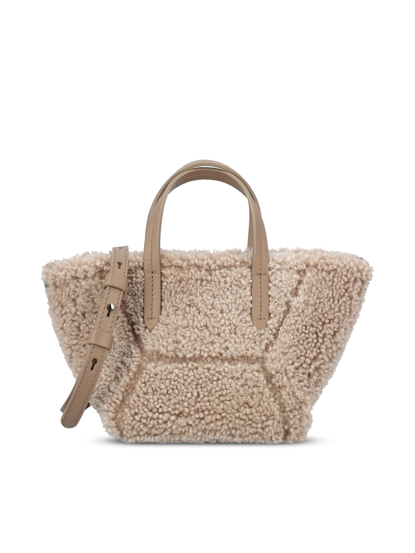 Borsa realizzata in shearling. MBLRD2675 C7890 BRUNELLO CUCINELLI 