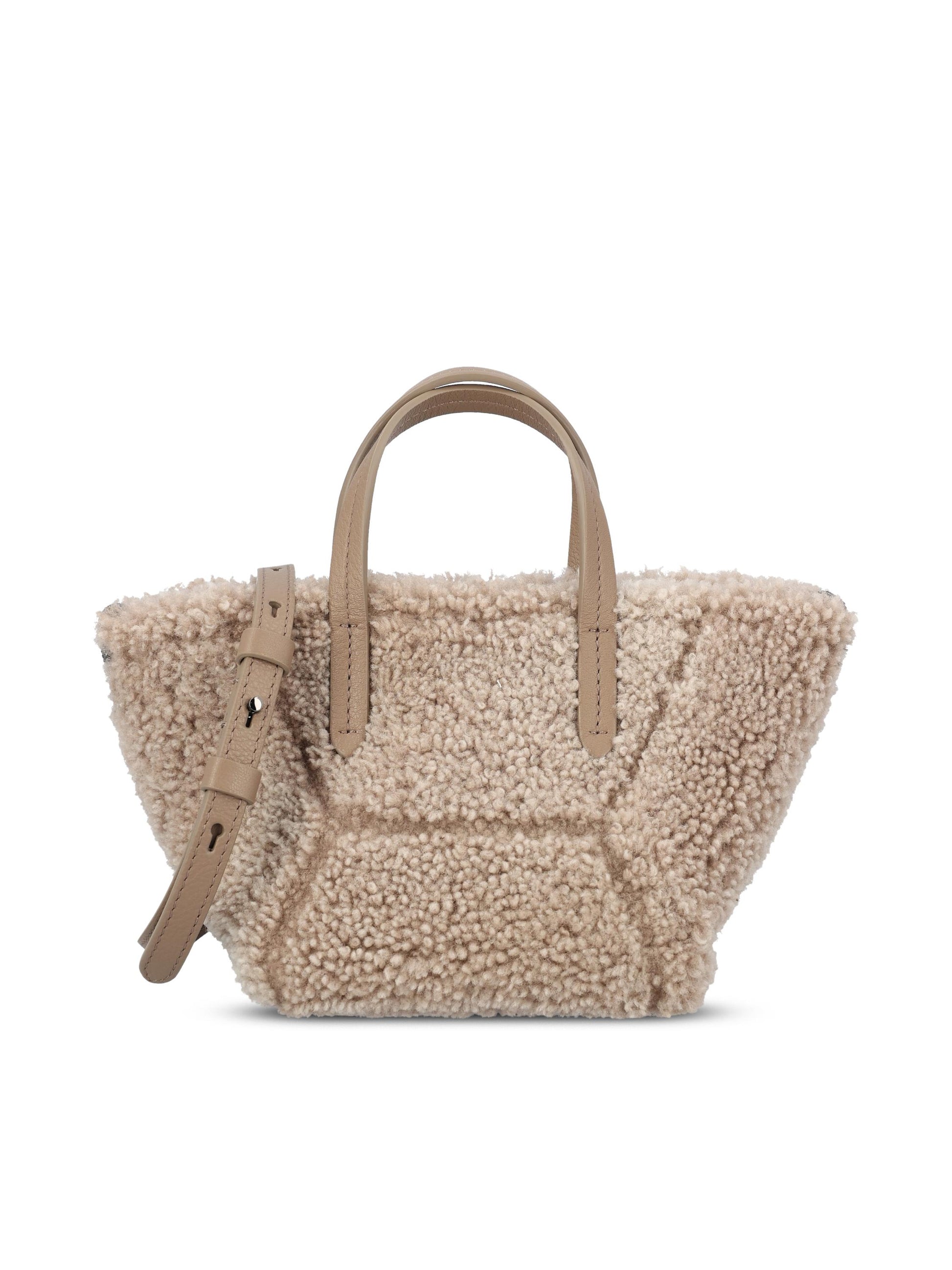 Borsa realizzata in shearling. MBLRD2675 C7890 BRUNELLO CUCINELLI 