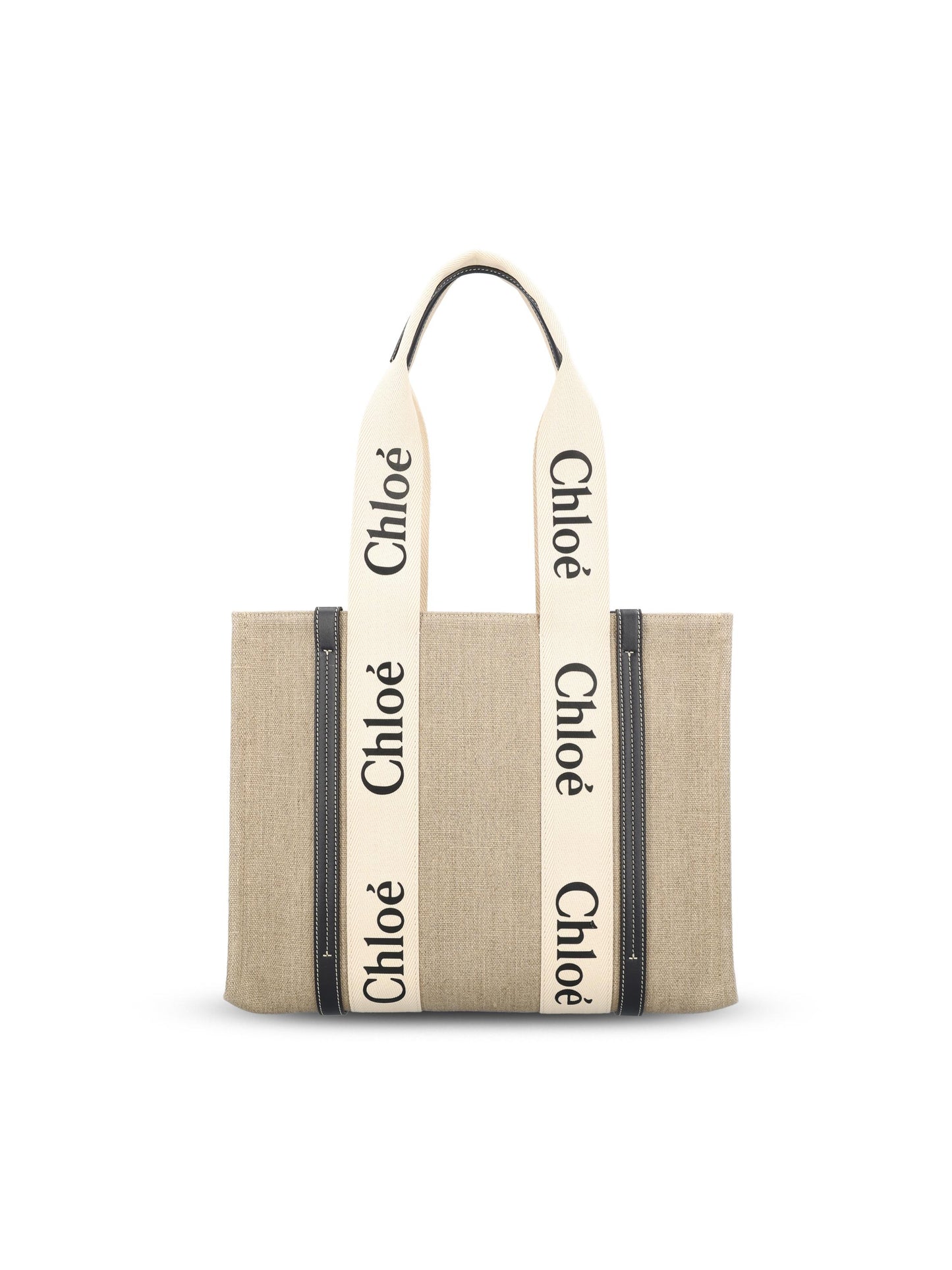Borsa realizzata in lino e pelle di vitello. CHC22AS383I26 91J CHLOE' 
