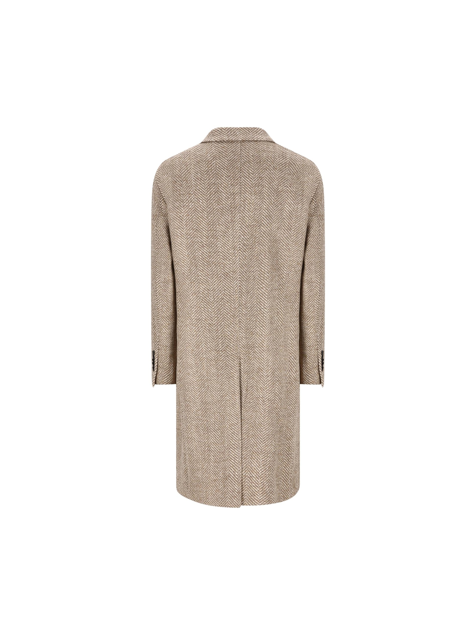 Cappotto doppiopetto in lana vergine spigata CLD10B 340218ET948727 TAGLIATORE 