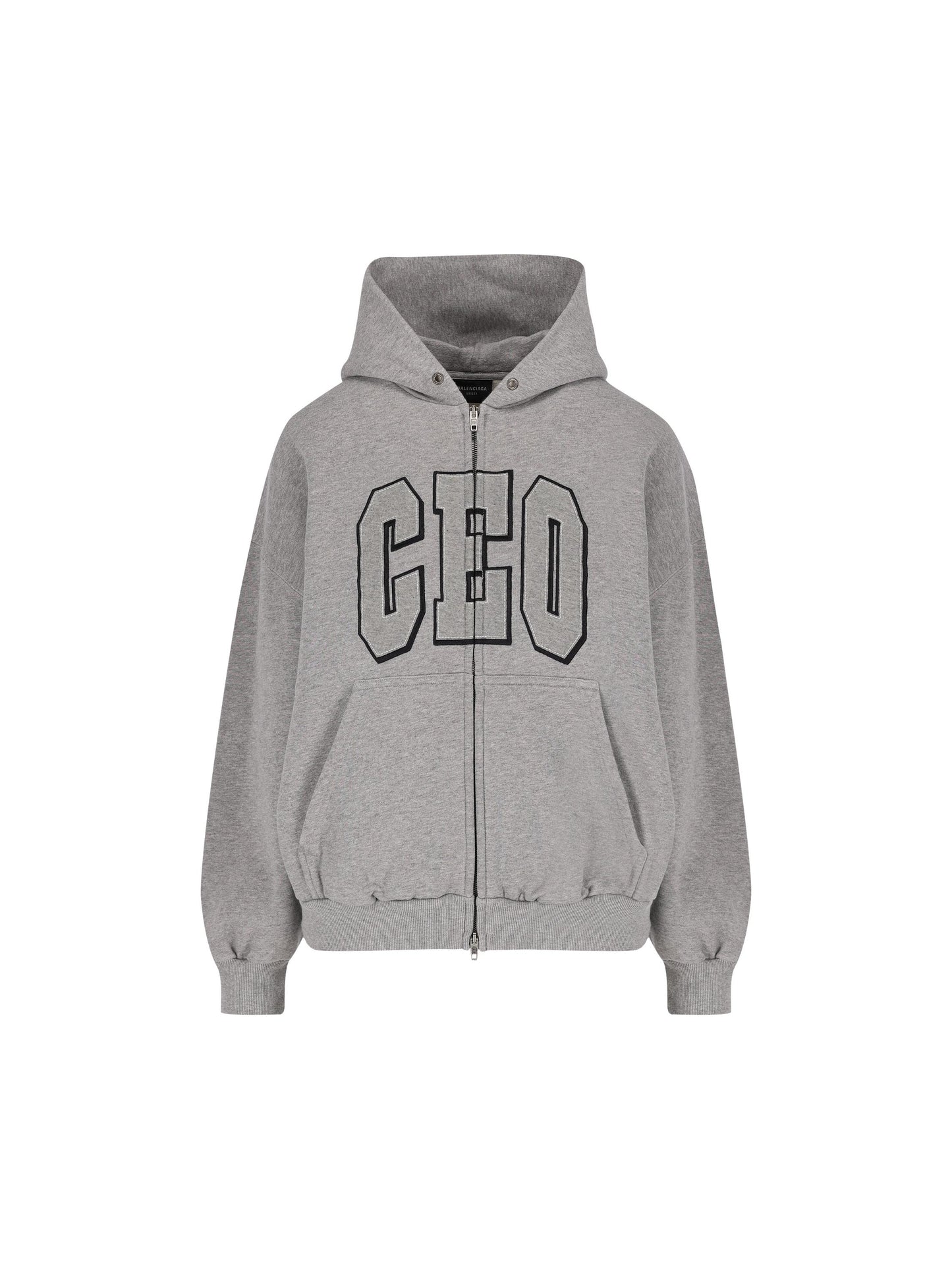 Felpa Boxy CEO Team Logo in grigio mélange. 833399 TSVP21300 BALENCIAGA 