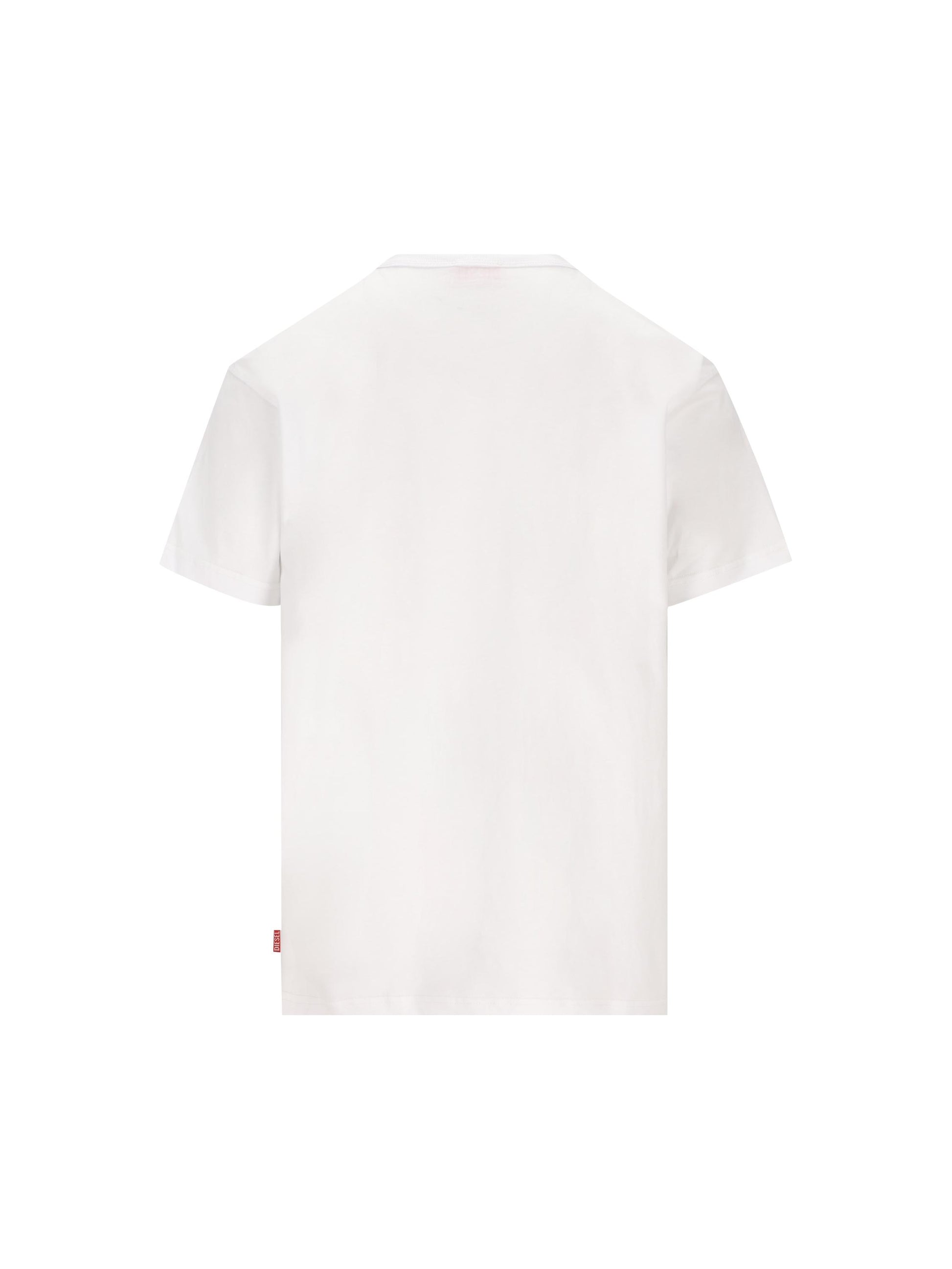 T-shirt con stampa di rana e logo A21651 0PLAT100 DIESEL 