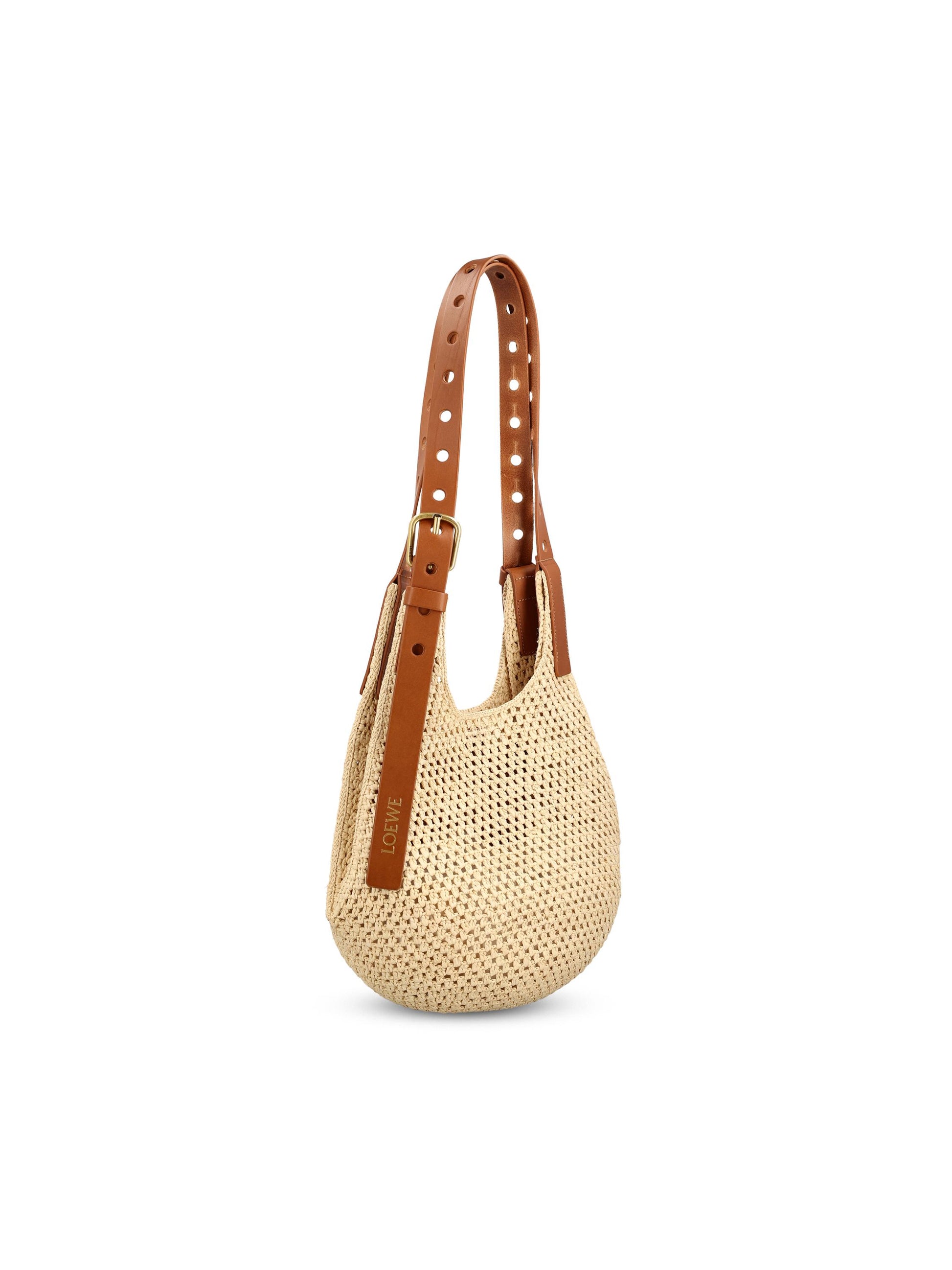 Borsa realizzata in rafia e pelle di vitello. A914W86X01 2435 LOEWE - PAULA'S IBIZA 