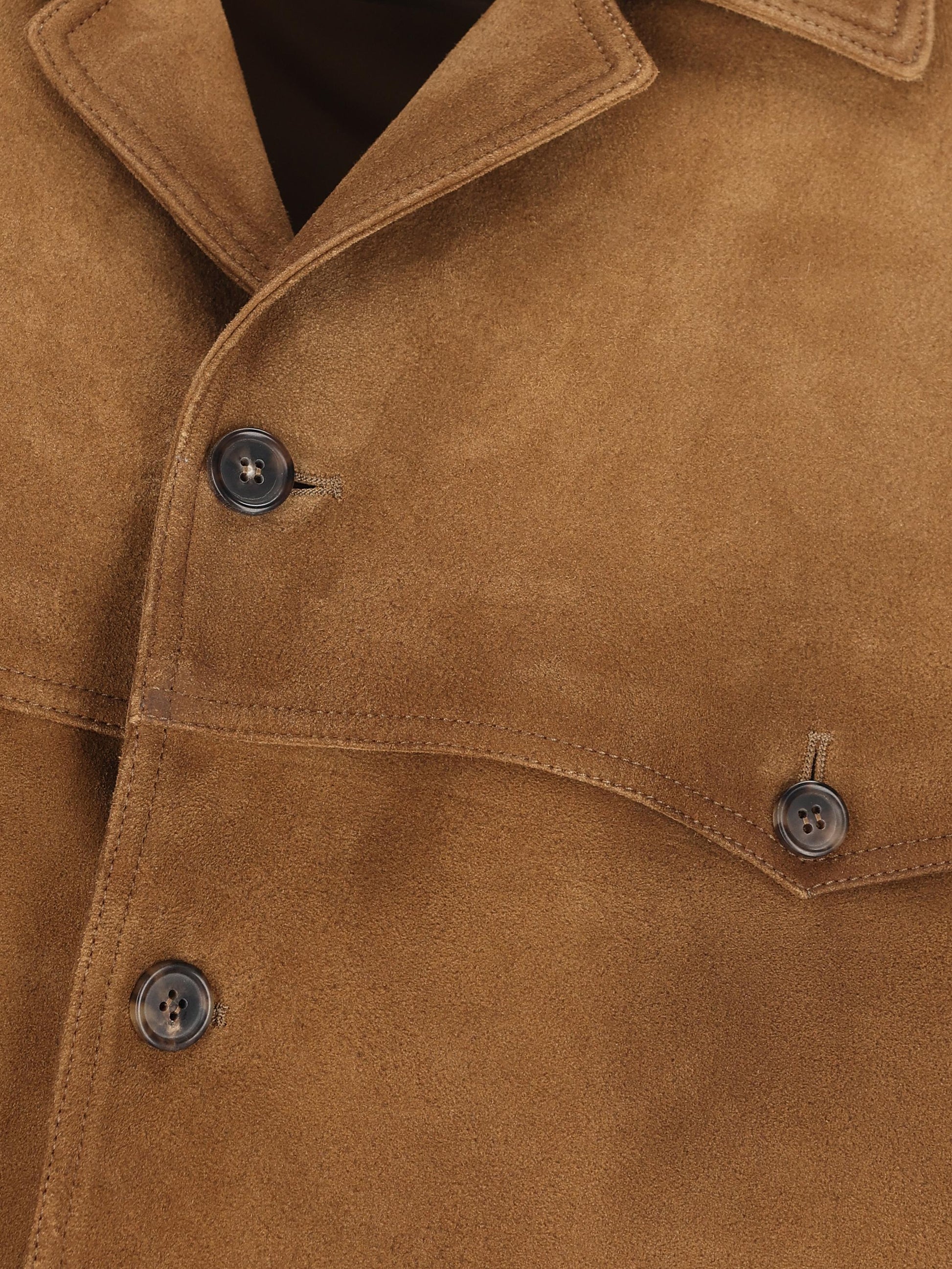 Giacca in pelle scamosciata tabacco UPW567 1V97F0005 PRADA 