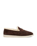 Mocassino in Pelle Scamosciata con Fodera in Montone 2DG124 3LRFF0003 PRADA 
