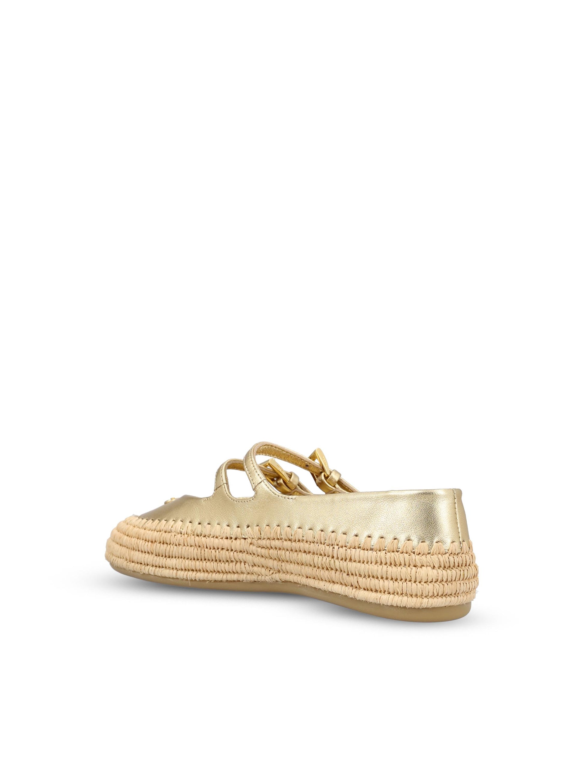 Ballerine realizzate in pelle di agnello e rafia. 1F869N 79AF0522 PRADA 