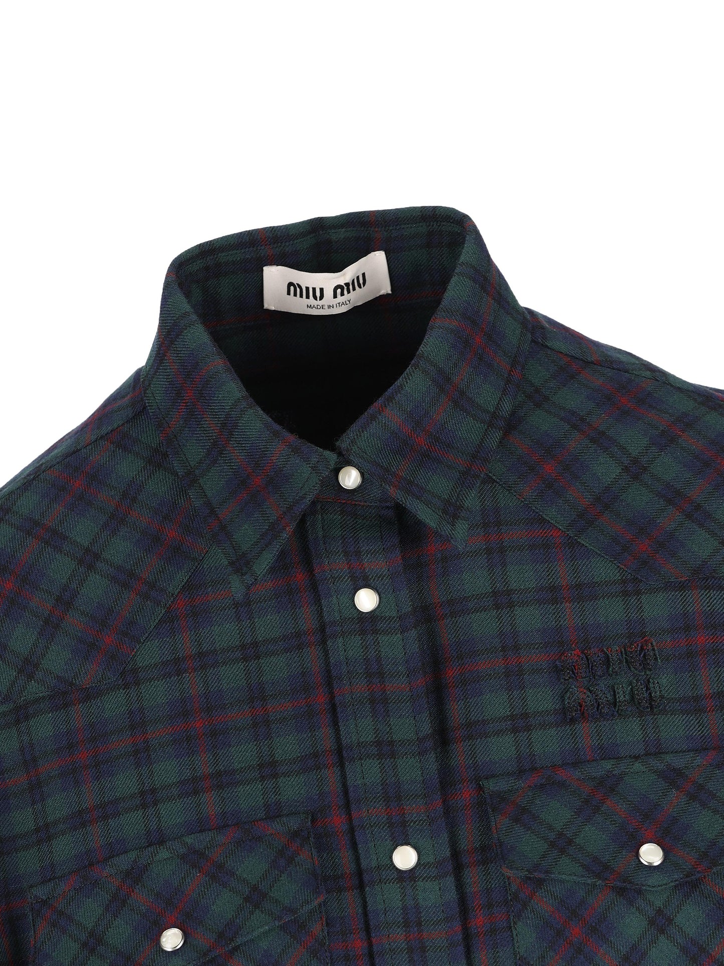 Camicia in lana vergine. MK1970 174RF0D3Z MIU MIU 