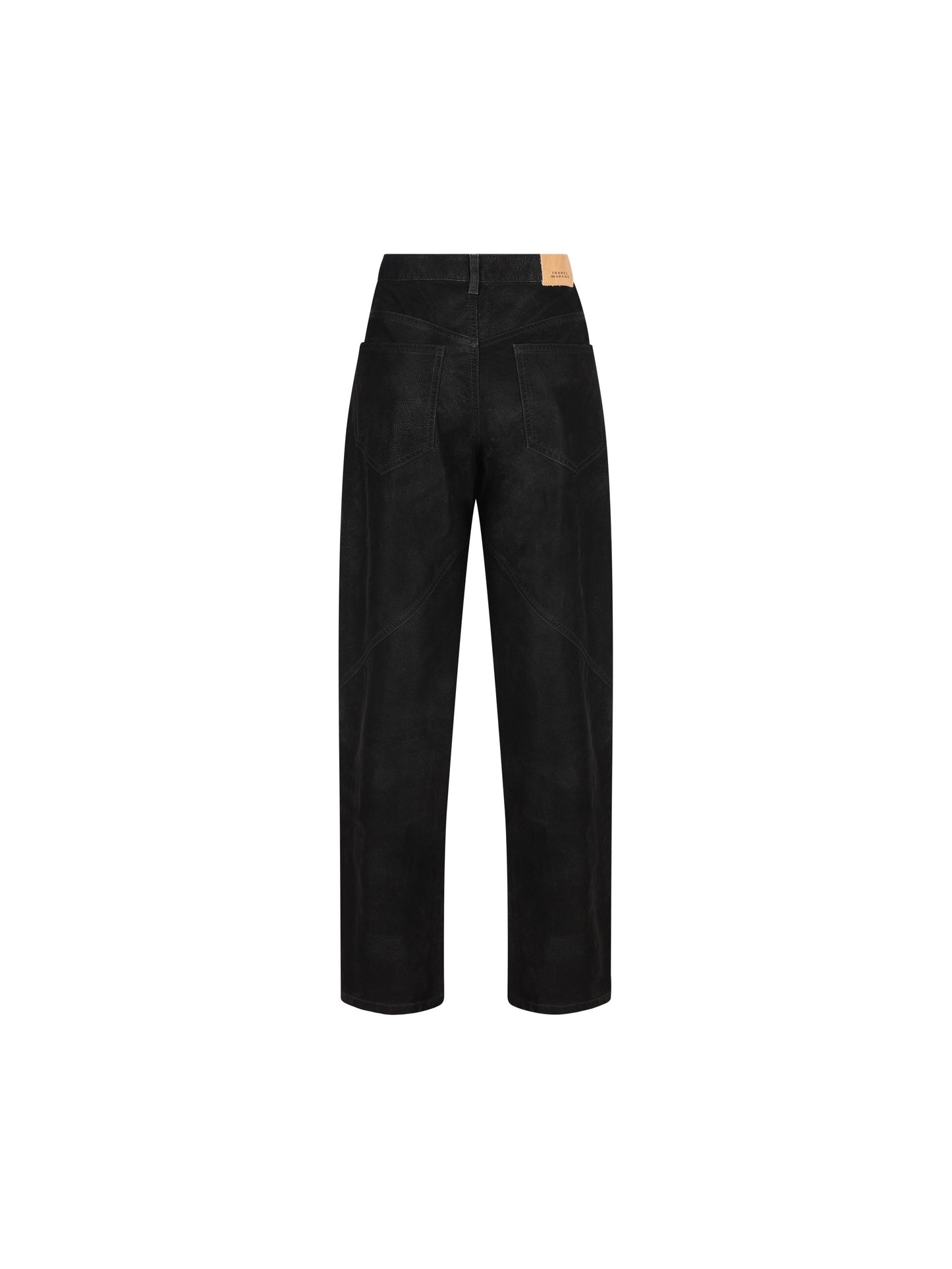Jeans realizzati in poliuretano. 25APA0556FA-C3B01E 01BK ISABEL MARANT ETOILE 
