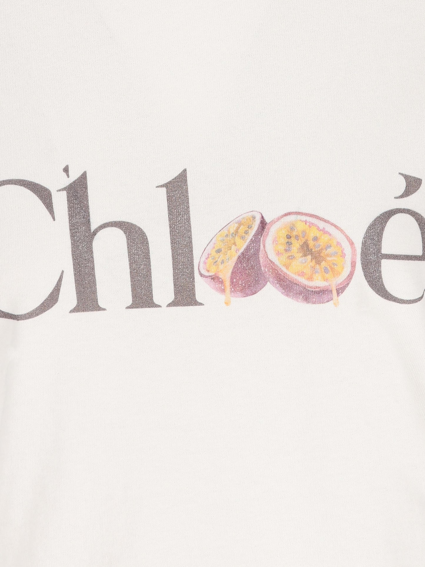 T-shirt baby fit con logo in jersey di cotone CH26SJH08197 101 CHLOE' 