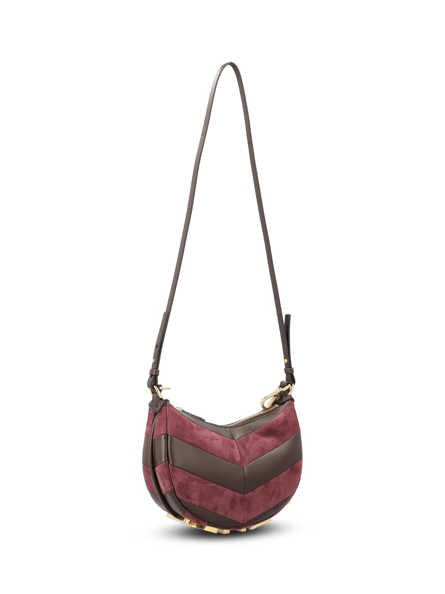 Borsa Fendigraphy hobo in pelle e camoscio. 8BS081 AYDRF1U3F FENDI 
