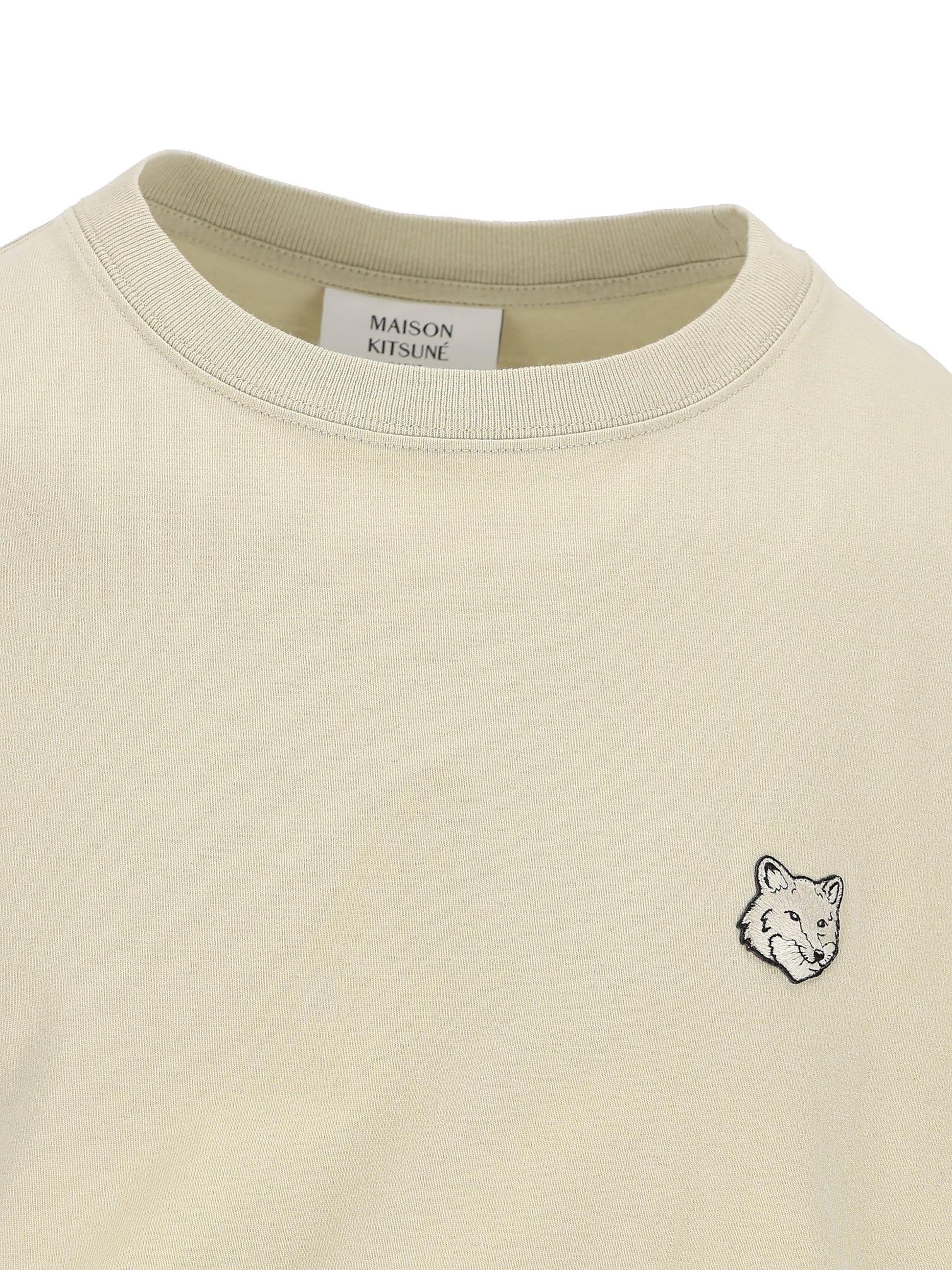 T-Shirt in cotone con patch Bold Fox Head MM00127KJ0118 P129 MAISON KITSUNE 
