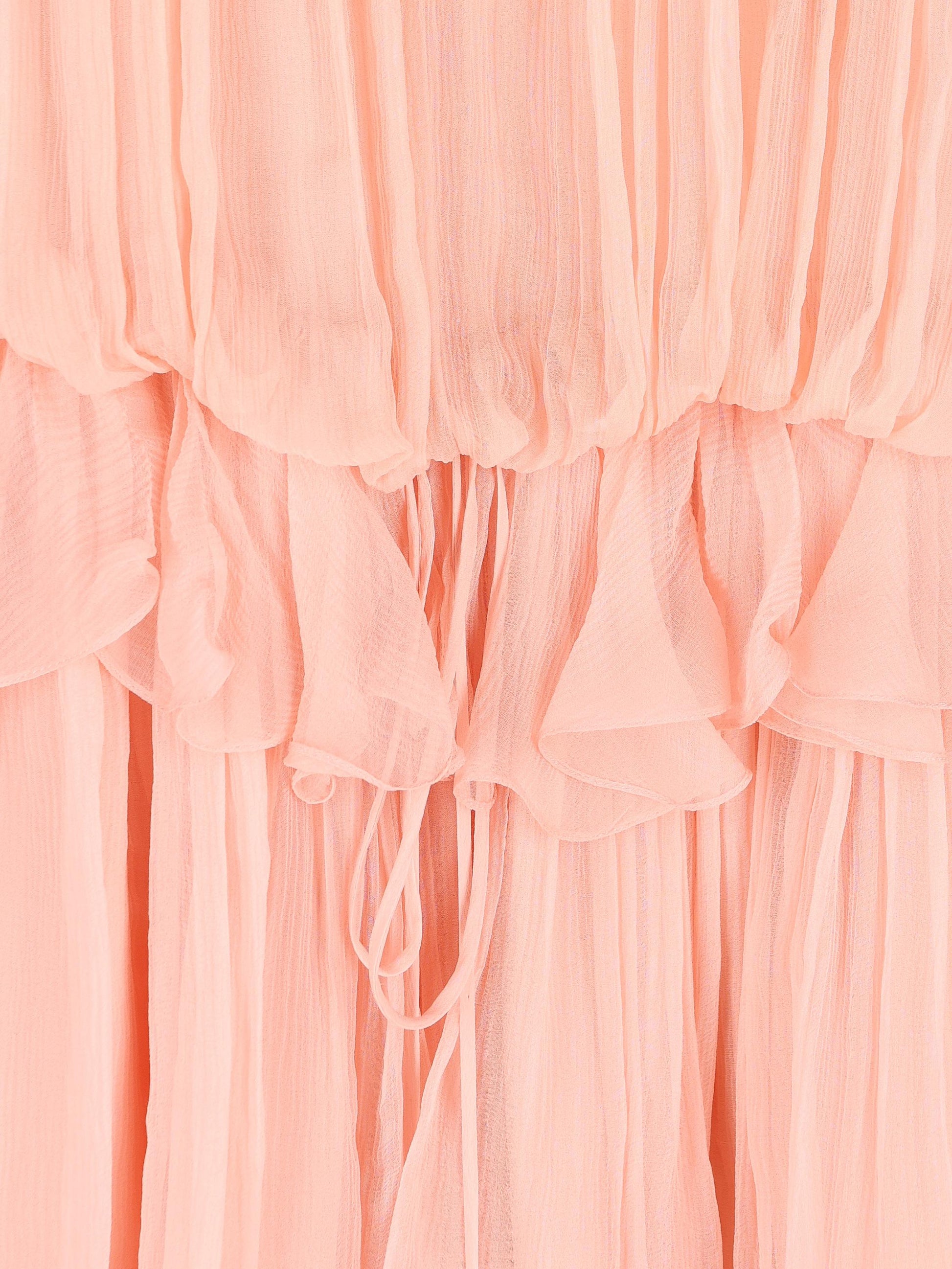 Mini abito con mantella in mussola di seta CH26SRO02001 6L6 CHLOE' 