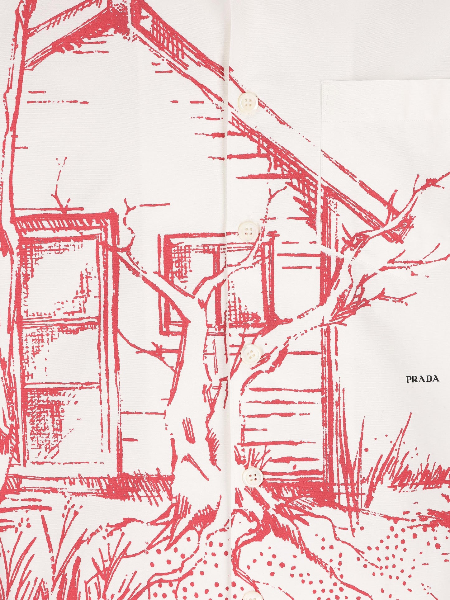 Camicia realizzata in cotone. UCS414 184FF0011 PRADA 