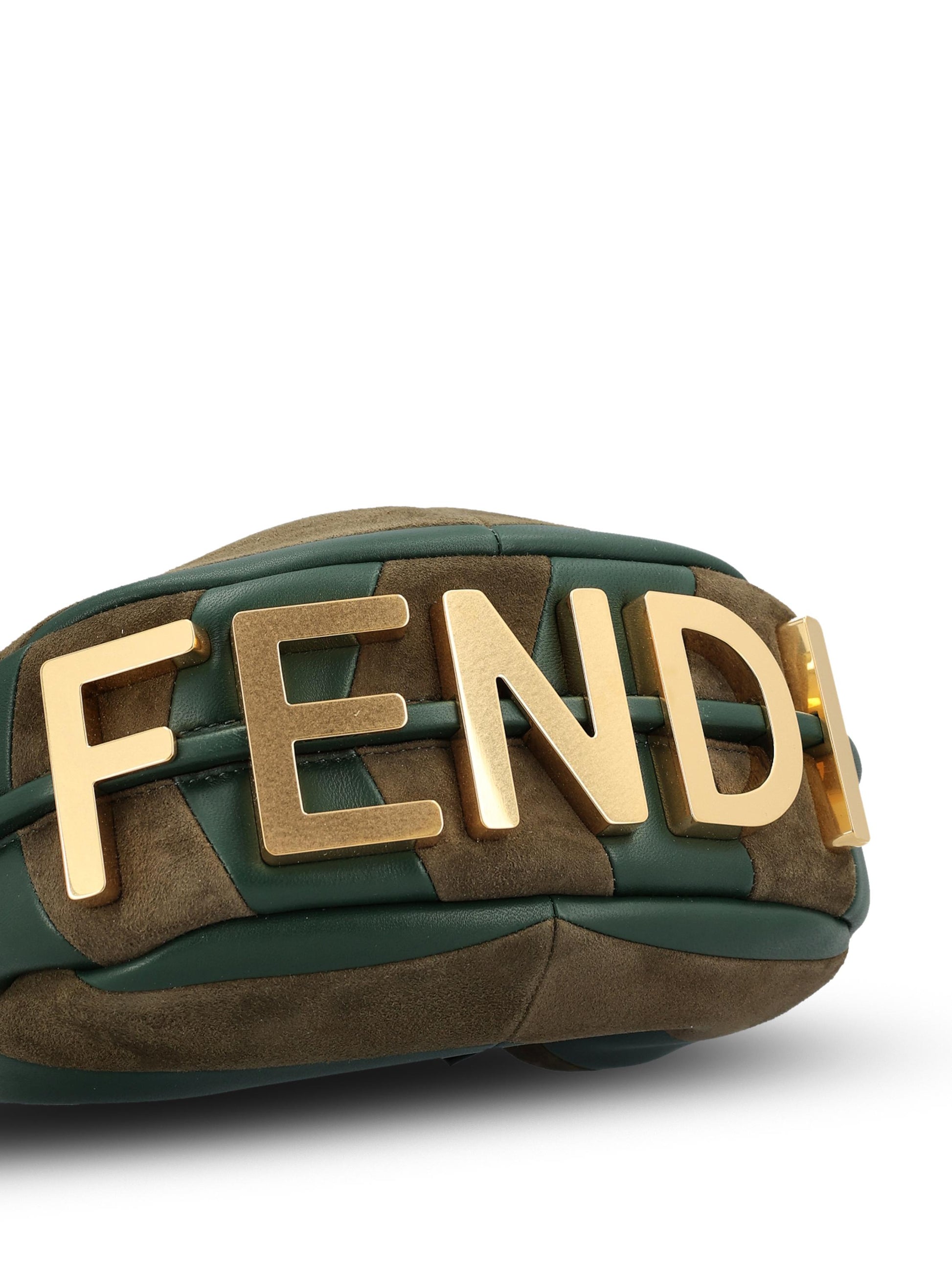 Borsa Fendigraphy hobo in pelle e camoscio. 8BS081 AYDRF1U3E FENDI 