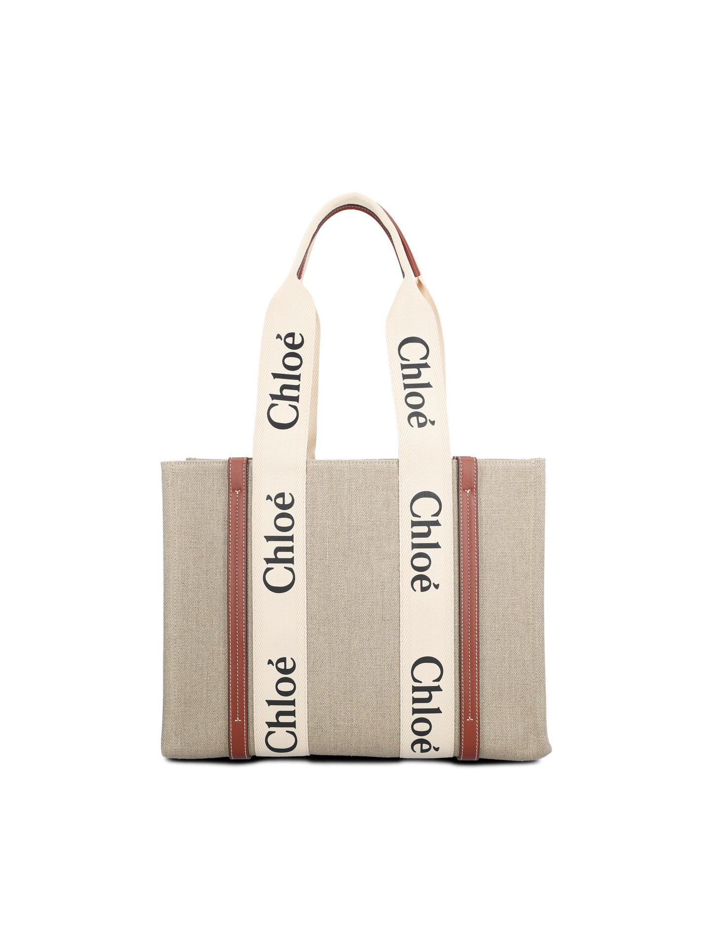 Borsa realizzata in lino e pelle di vitello. CHC22AS383I26 90U CHLOE' 