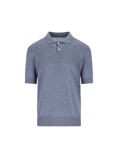 Polo realizzata in lino e seta. MSL806105 C7860 BRUNELLO CUCINELLI 