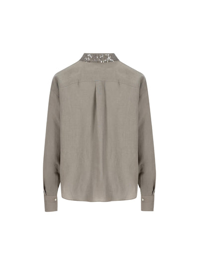 Camicia realizzata in lino. MA698RH306 C1063 BRUNELLO CUCINELLI 