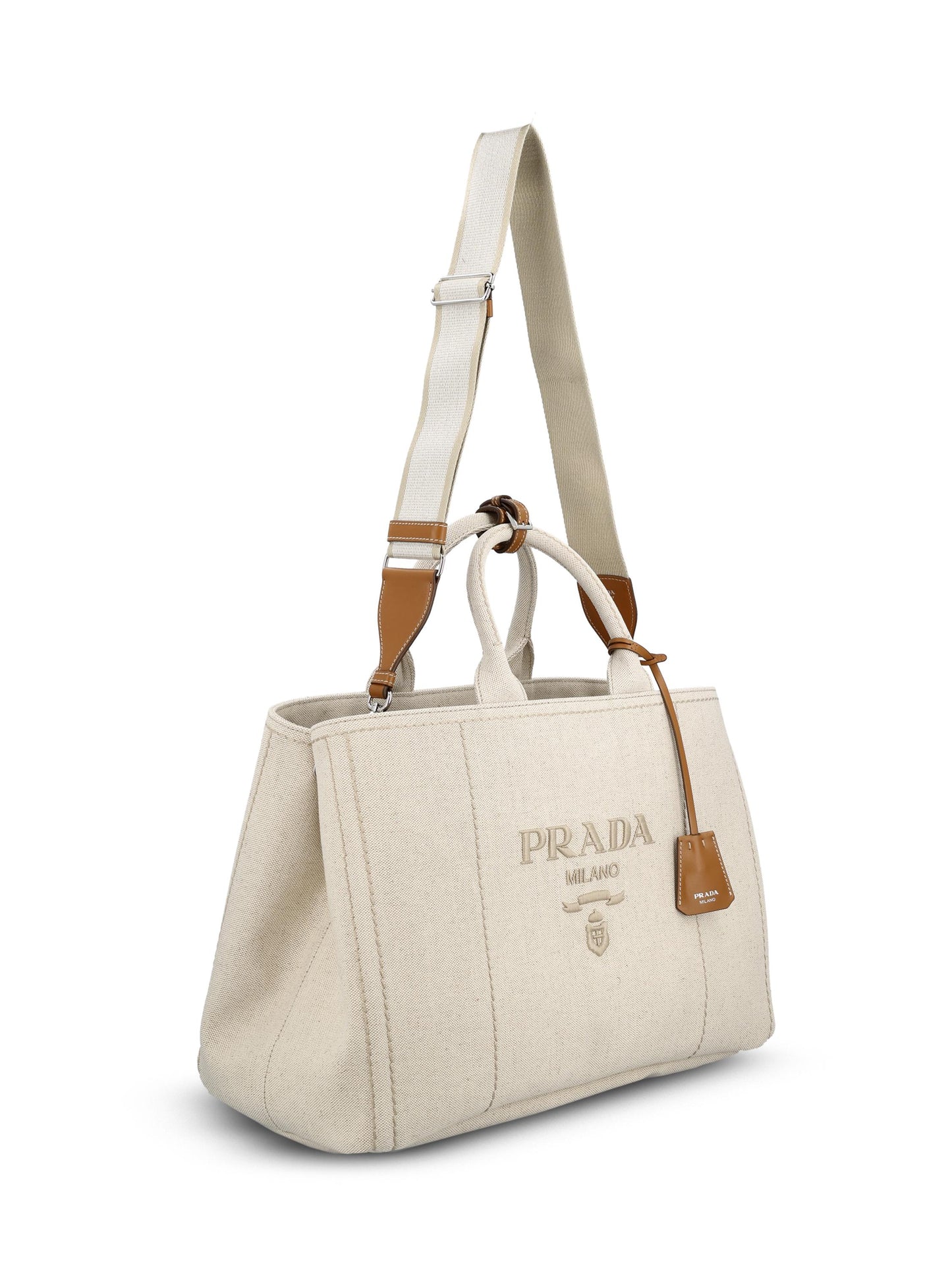 Borsa realizzata in cotone e lino. 2VG131 2CX9F0018 PRADA 