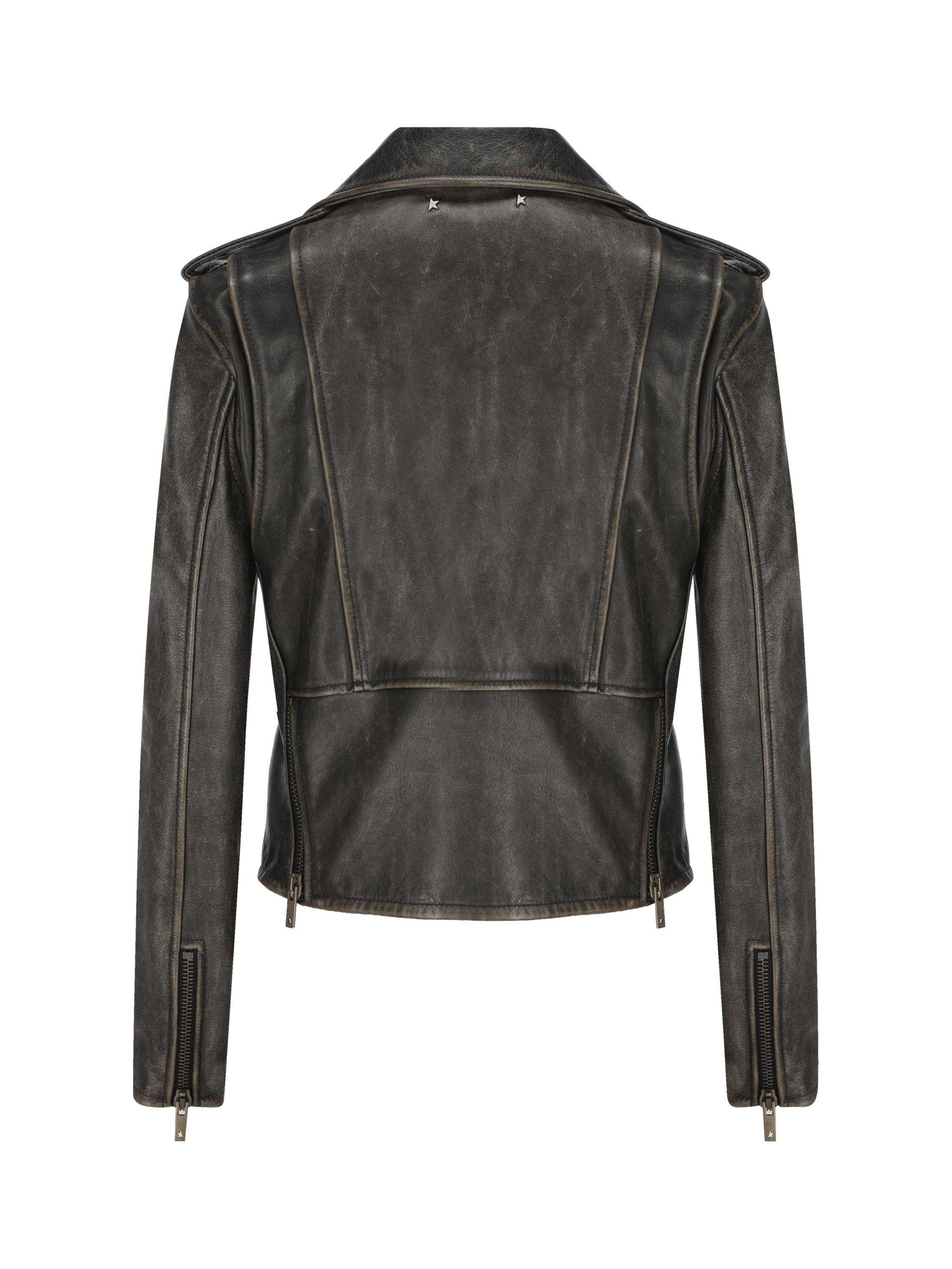 Chiodo in pelle. GWP00848 P00064790100 GOLDEN GOOSE 