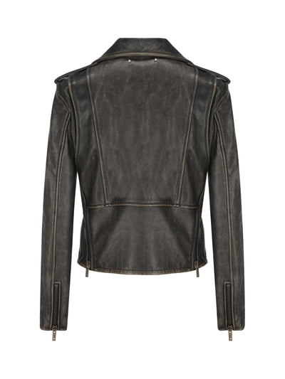 Chiodo in pelle. GWP00848 P00064790100 GOLDEN GOOSE 