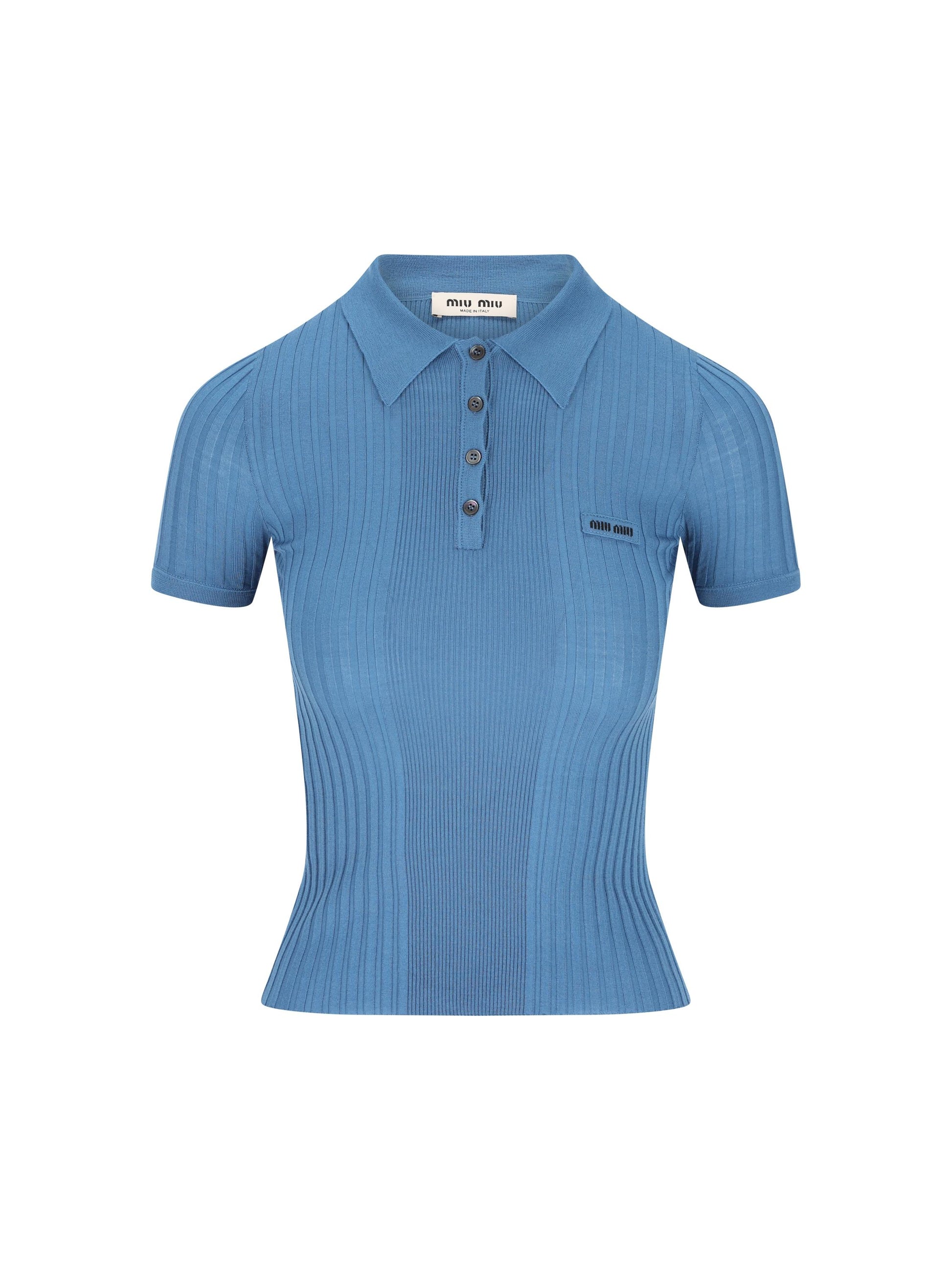 Polo realizzata in lana vergine. MML02B 18TWF0154 MIU MIU 