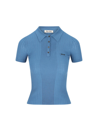 Polo realizzata in lana vergine. MML02B 18TWF0154 MIU MIU 