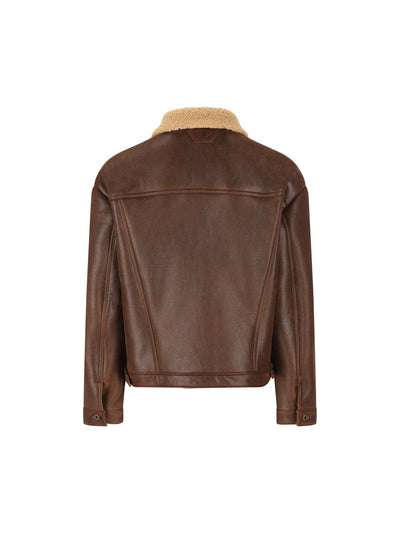 Giacca realizzata in pelle ovina. 49502 rust SALVATORE SANTORO 