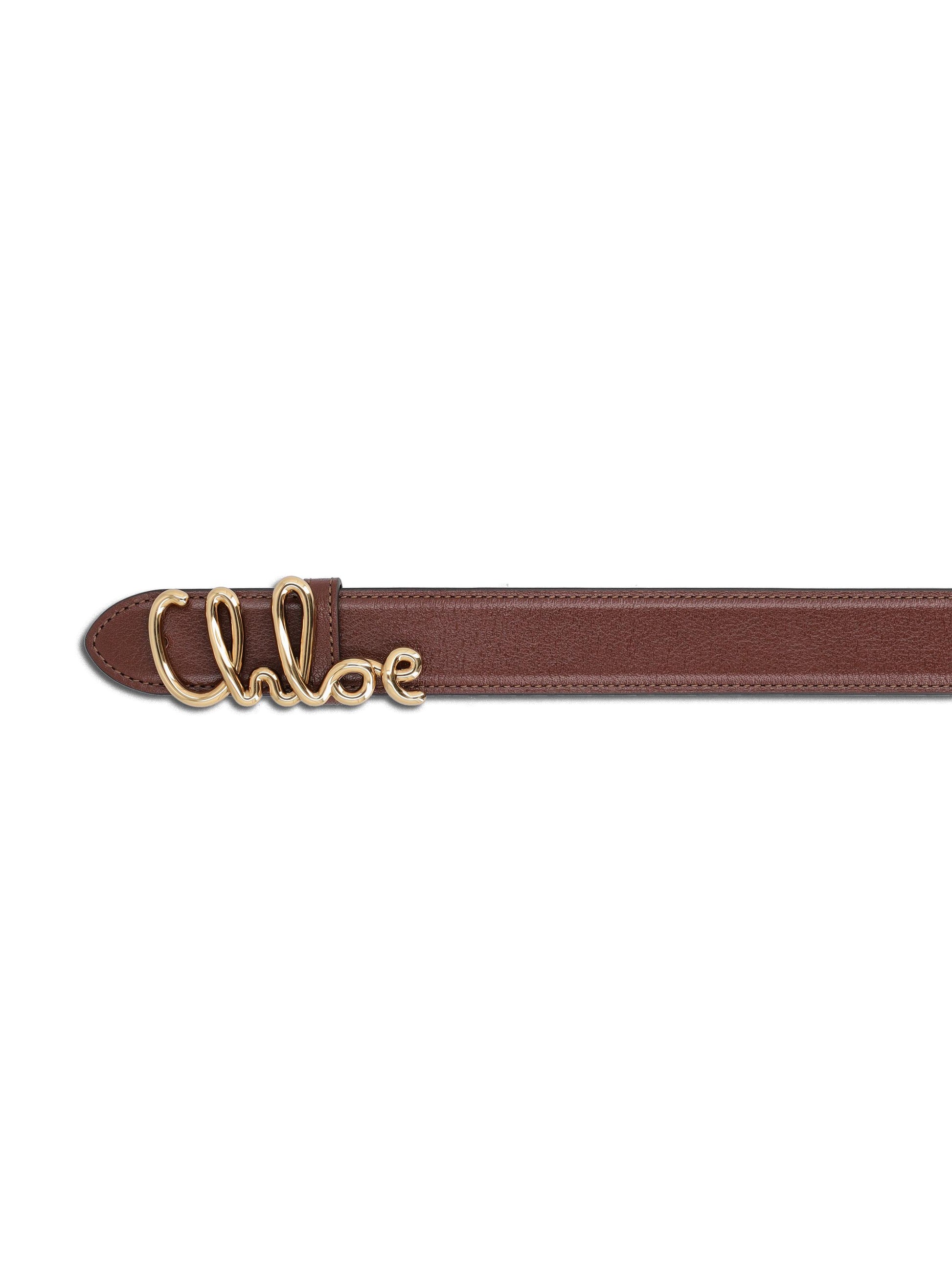 Cintura realizzata in pelle di bufalo e ottone. CH26SBB14BLB 27M CHLOE' 
