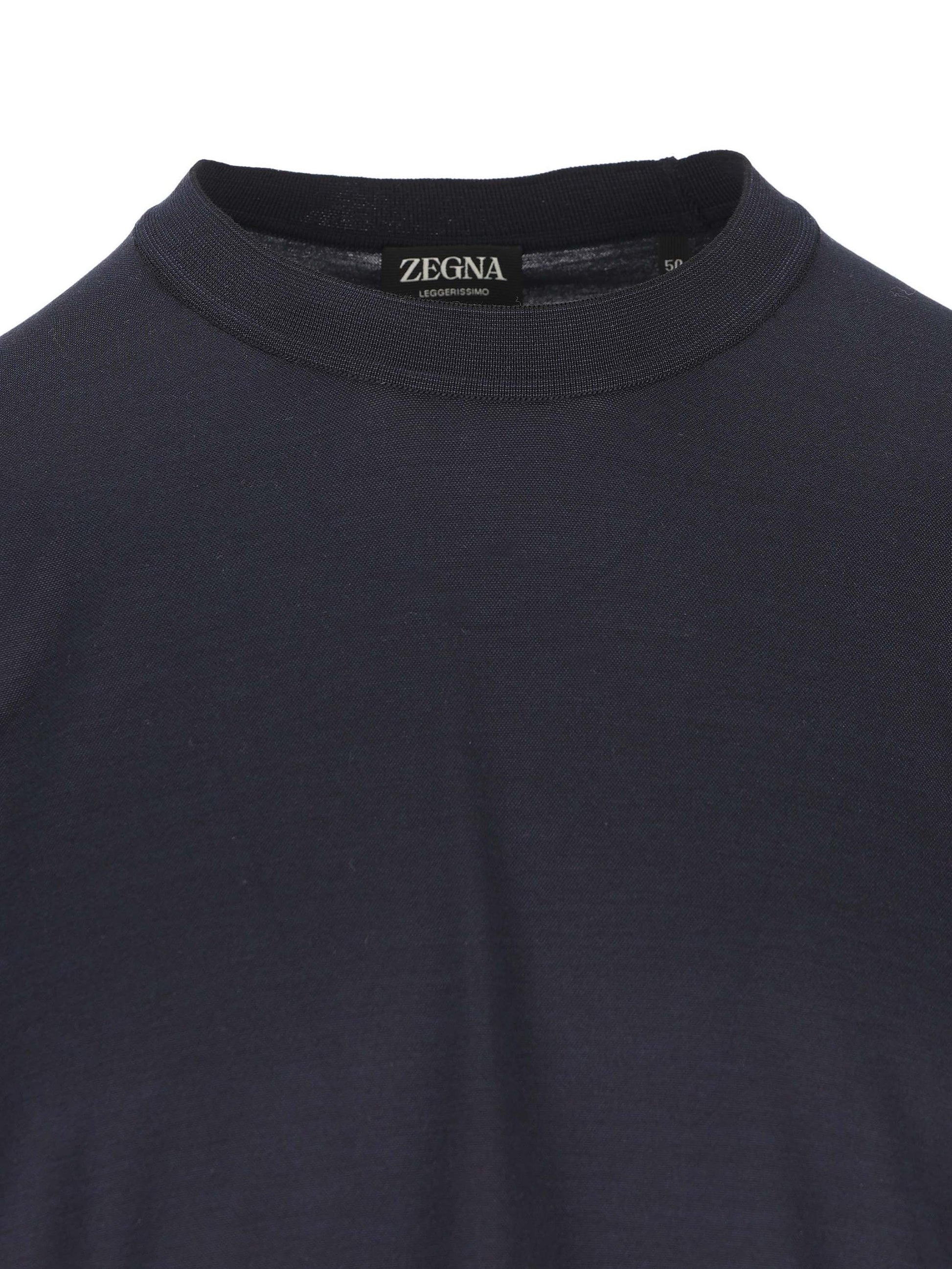 T-Shirt realizzata in cotone e seta. UH386A3 H718412 ZEGNA 