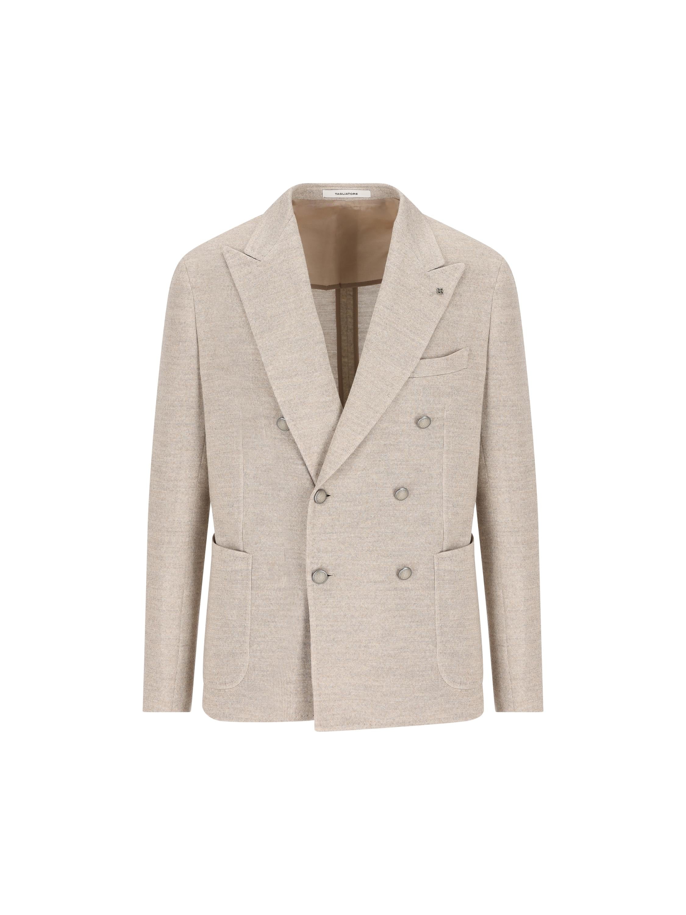 TAGLIATORE タリアトーレ ベージュ42 TAGLIATORE タリアトーレ メンズ ダブル 6B ポロコート ロング丈