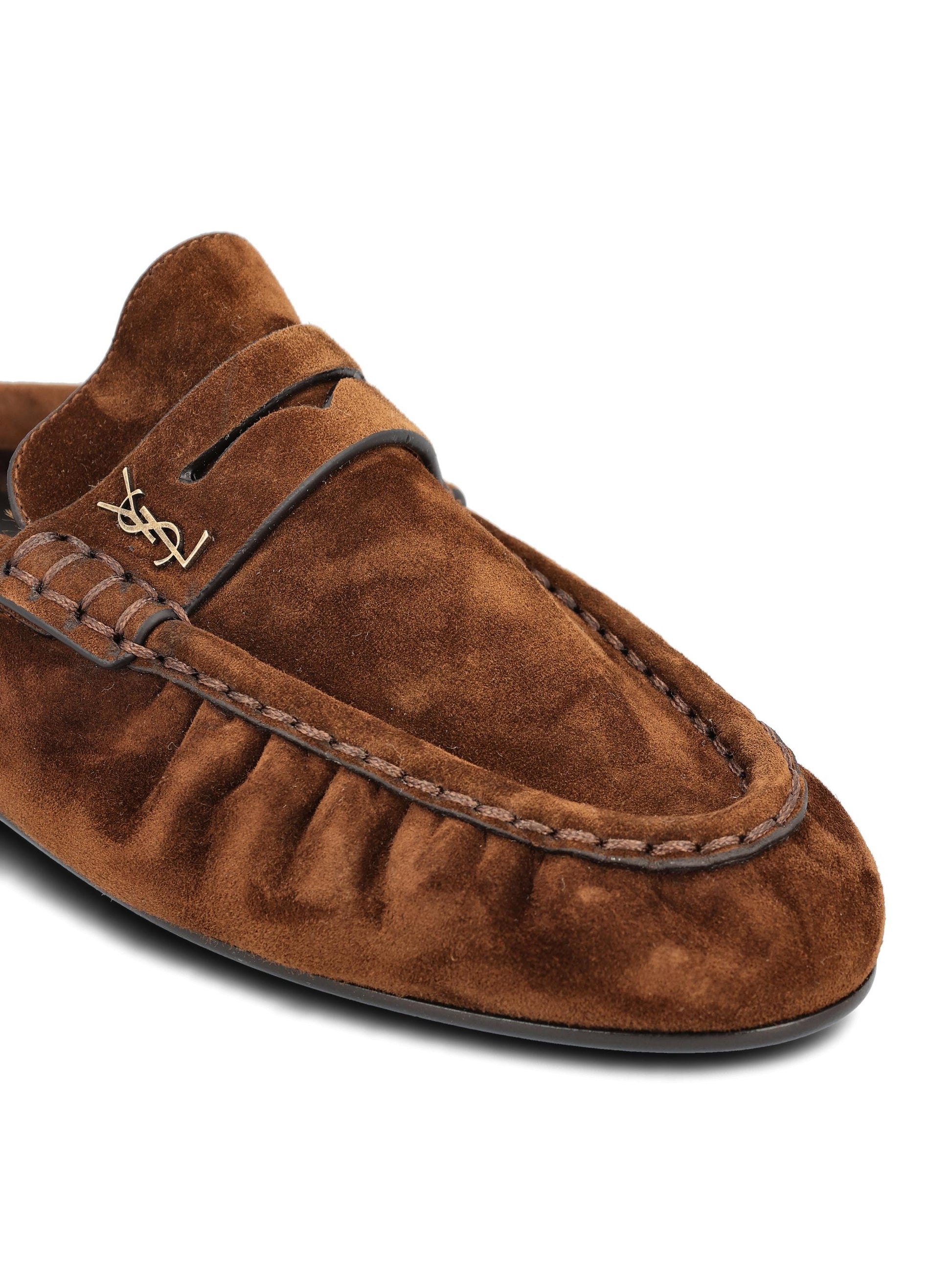 Mule realizzate in pelle di vitello e ottone. 852392 27DTT2319 SAINT LAURENT 