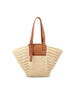 Borsa realizzata in rafia e pelle di vitello. A538HNZX02 2435 LOEWE - PAULA'S IBIZA 