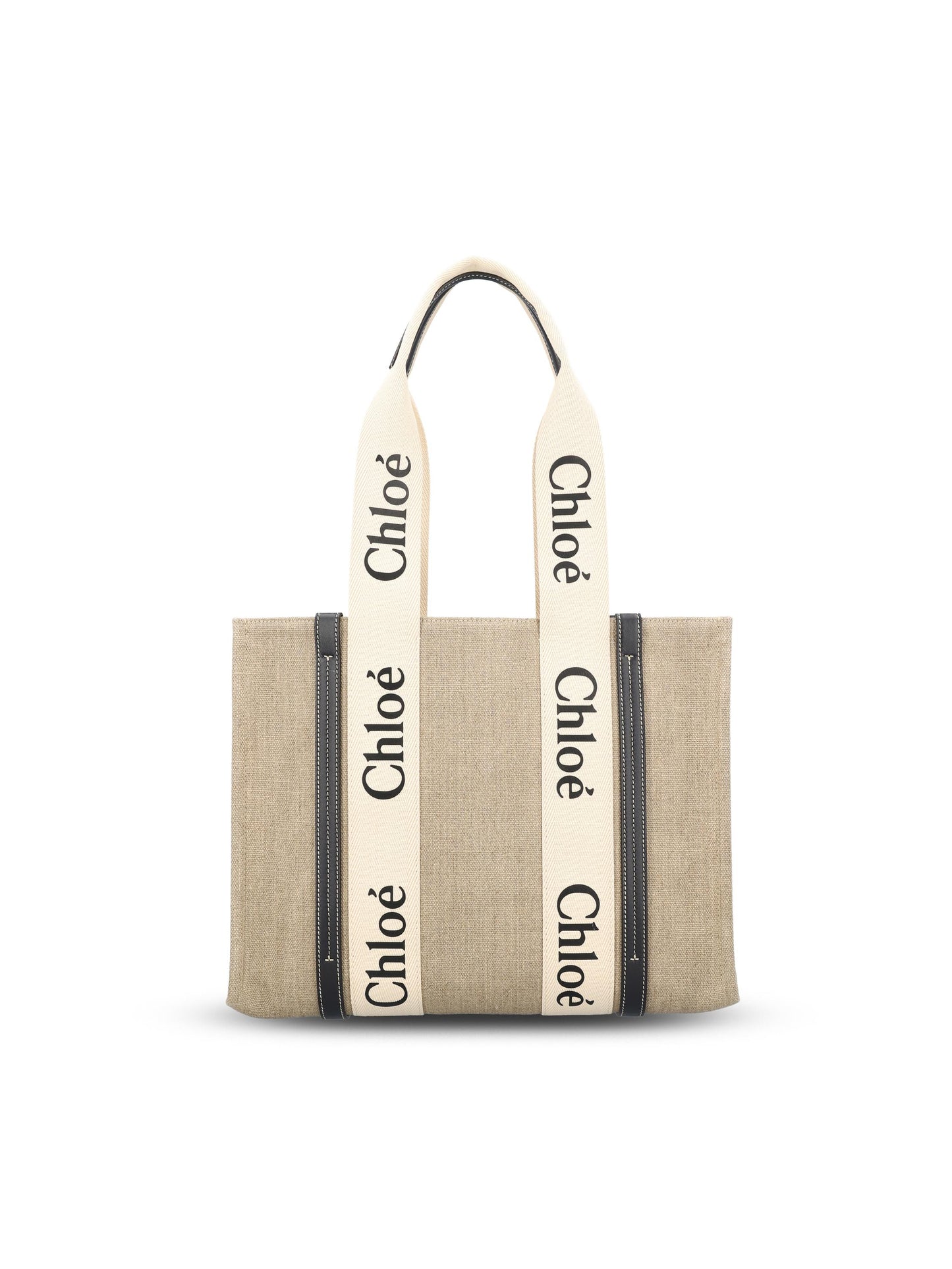 Borsa realizzata in lino e pelle di vitello. CHC22AS383I26 91J CHLOE' 