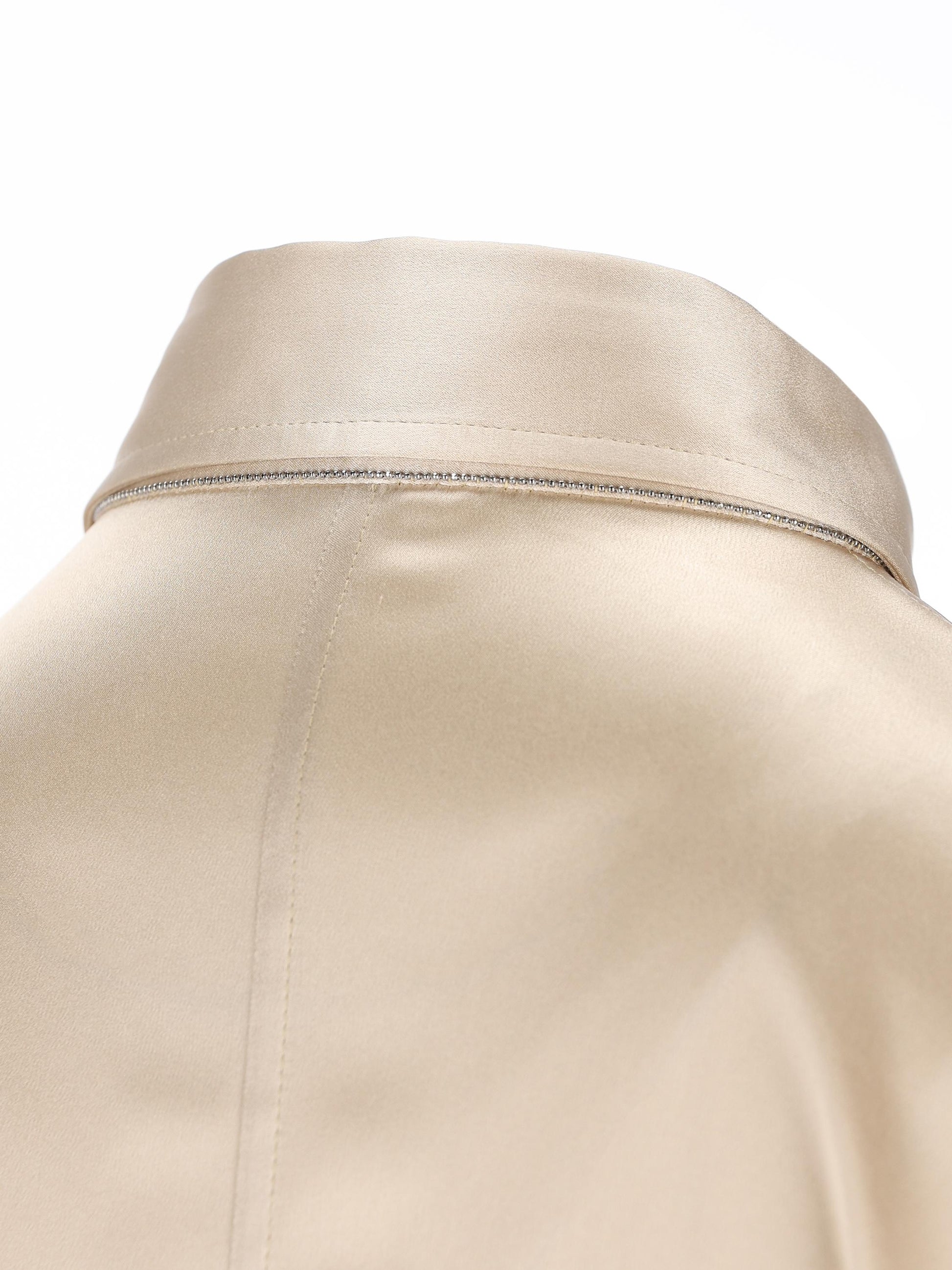 Camicia realizzata in raso di seta. M0C59MQ606 C9643 BRUNELLO CUCINELLI 